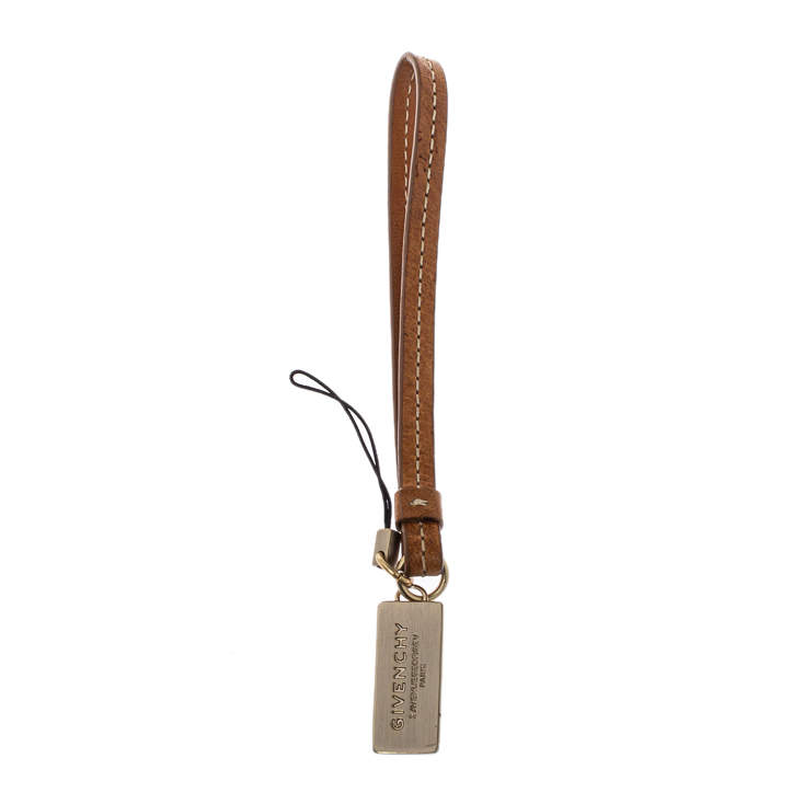 Givenchy Brown Leather Cell Phone Charm