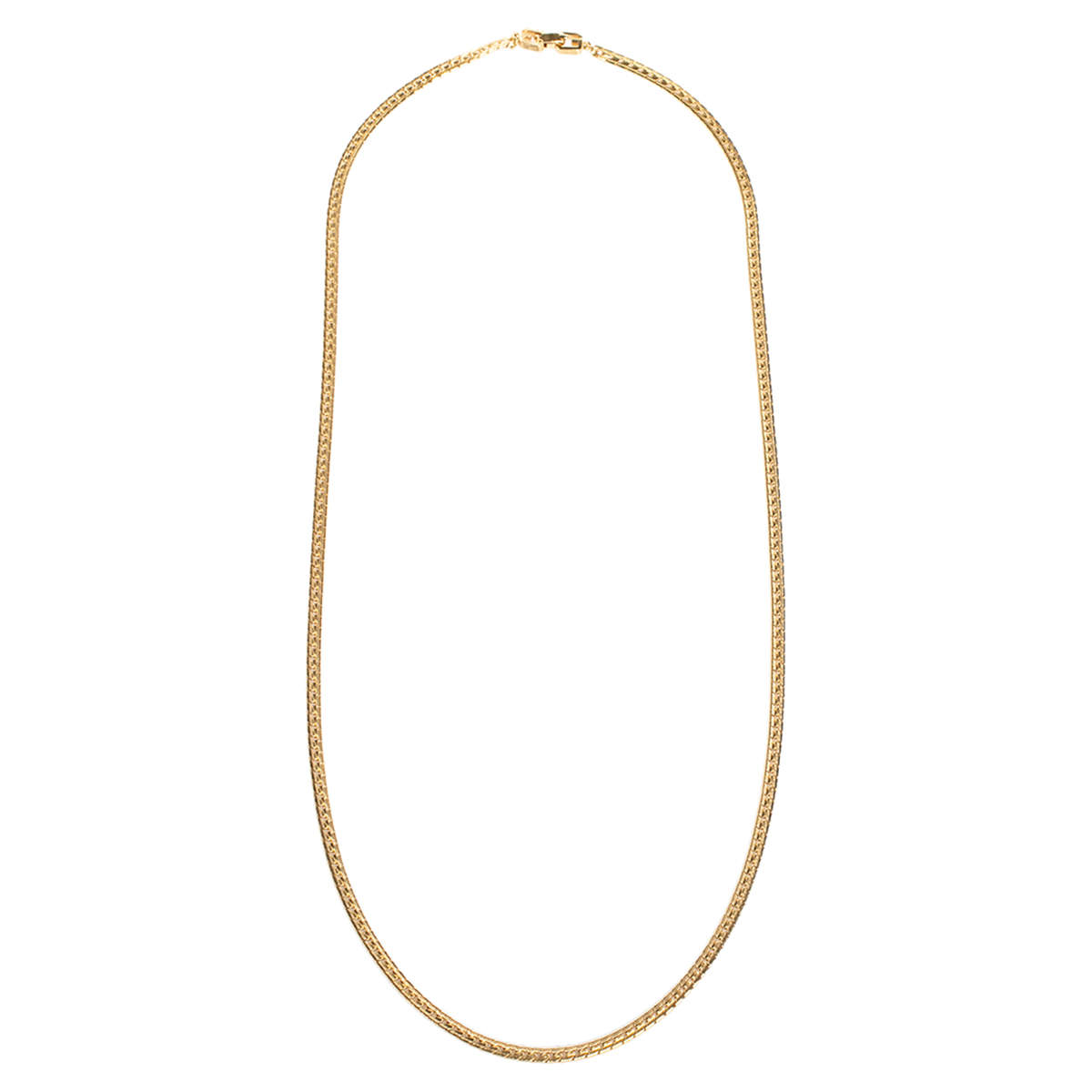 مملوكة مسبقًا Givenchy Vintage Gold Tone Flat Chain Necklace 