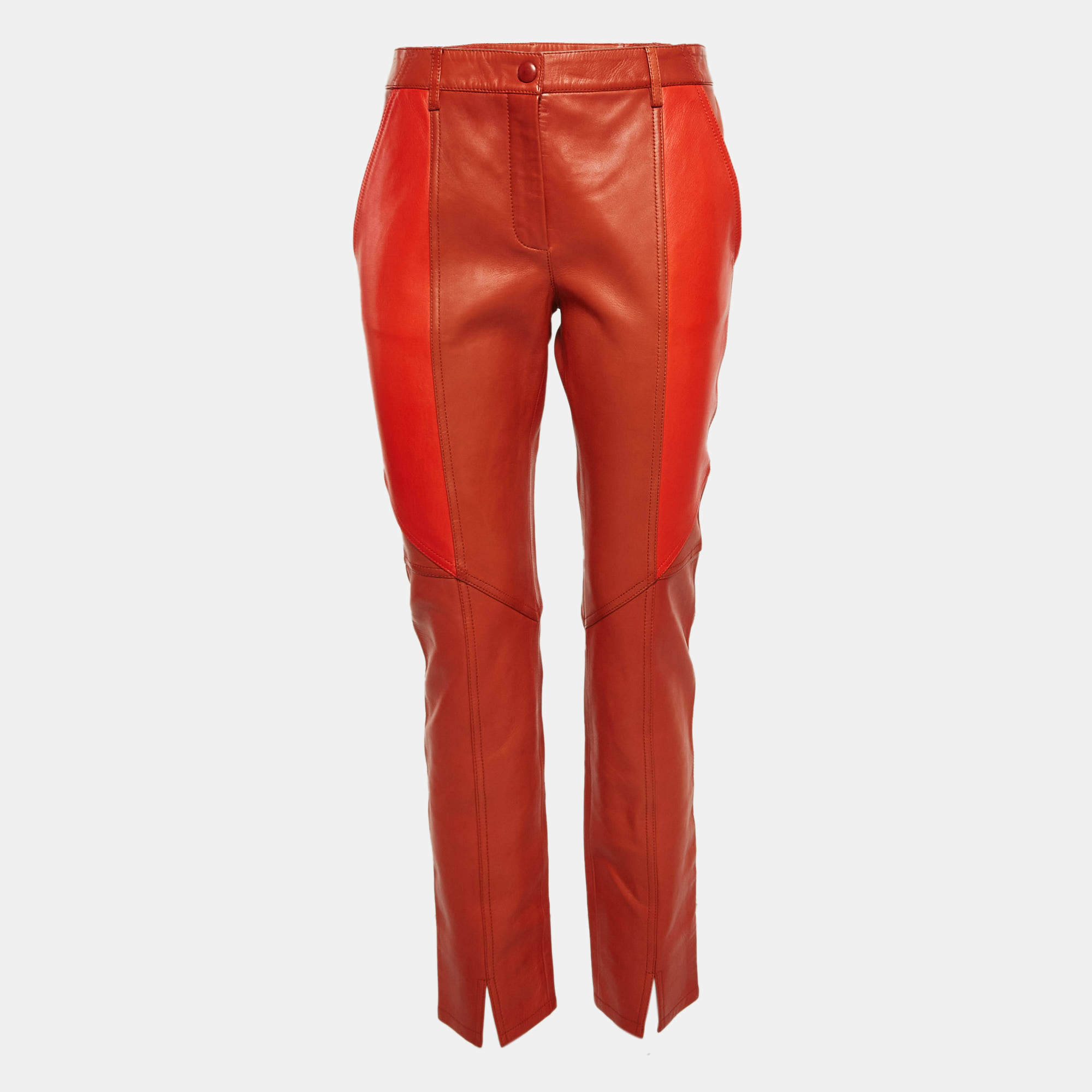 Givenchy Brown Patchwork Leather Pants M