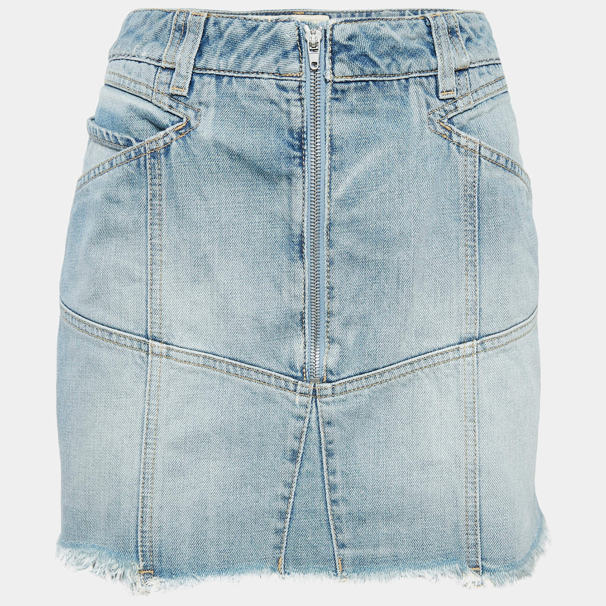 Givenchy Light Blue Denim Mini Skirt L Waist 31"