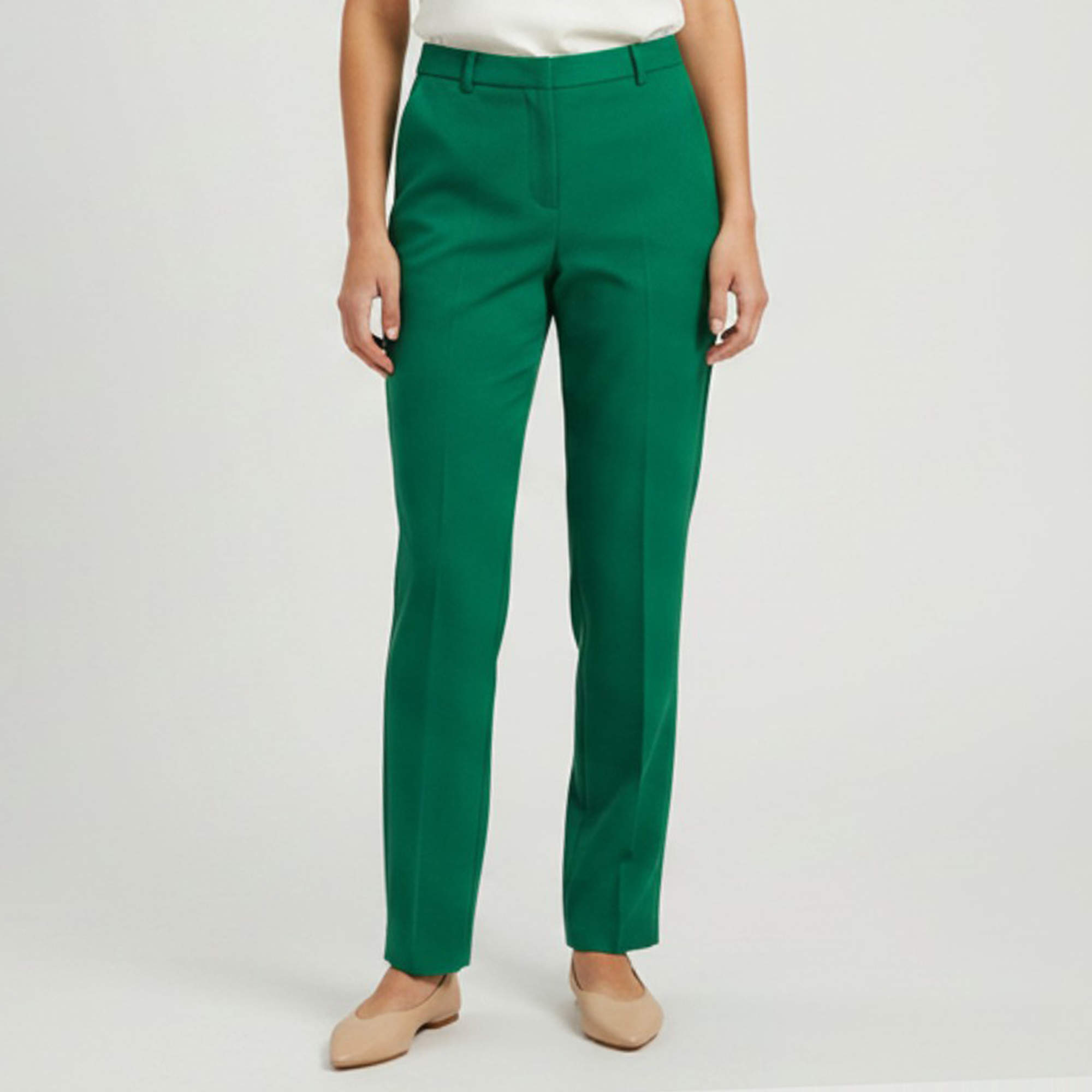 Pre Owned Givenchy Green Wool Blend Trousers M