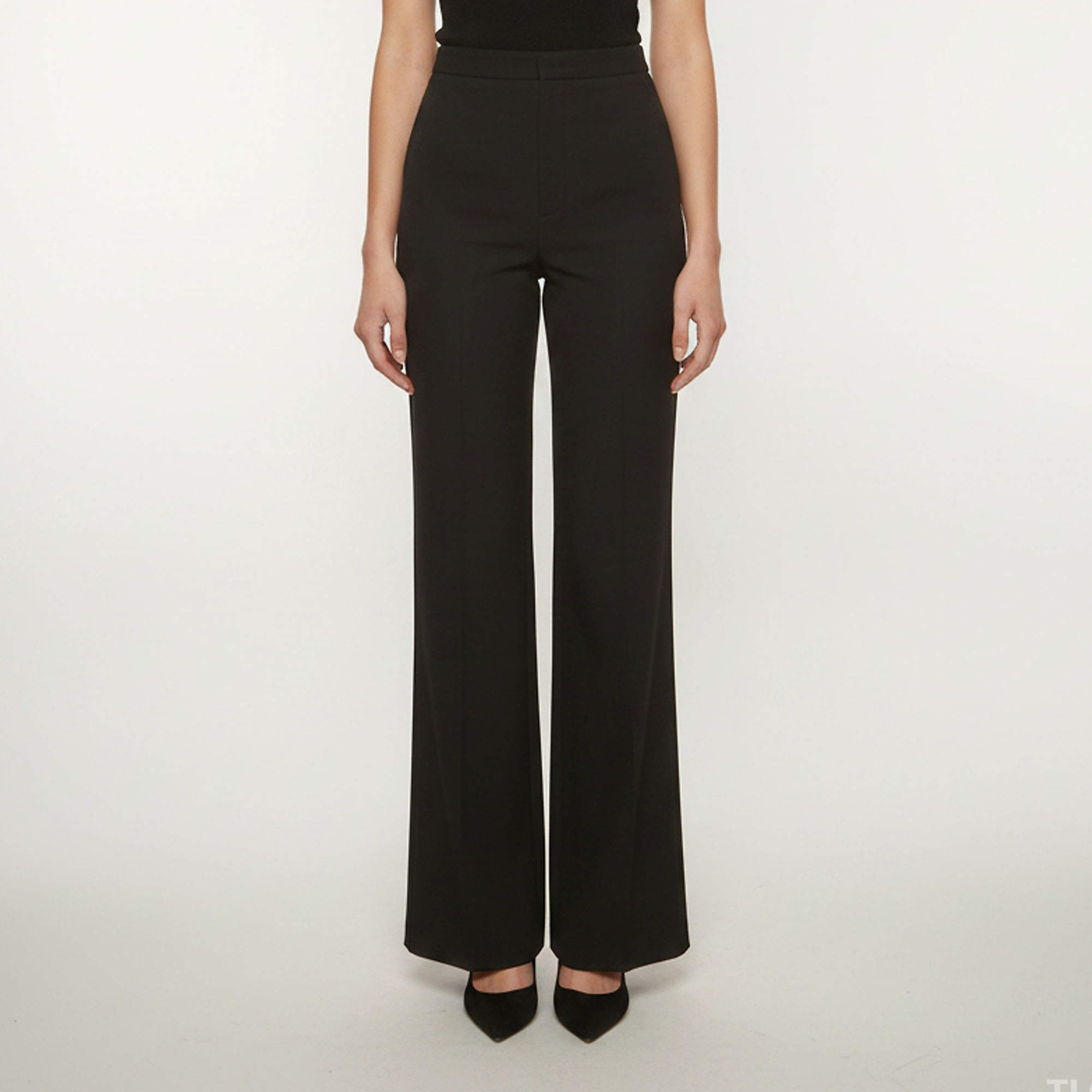 Pre Owned Givenchy Black Wool High Waist Trousers M