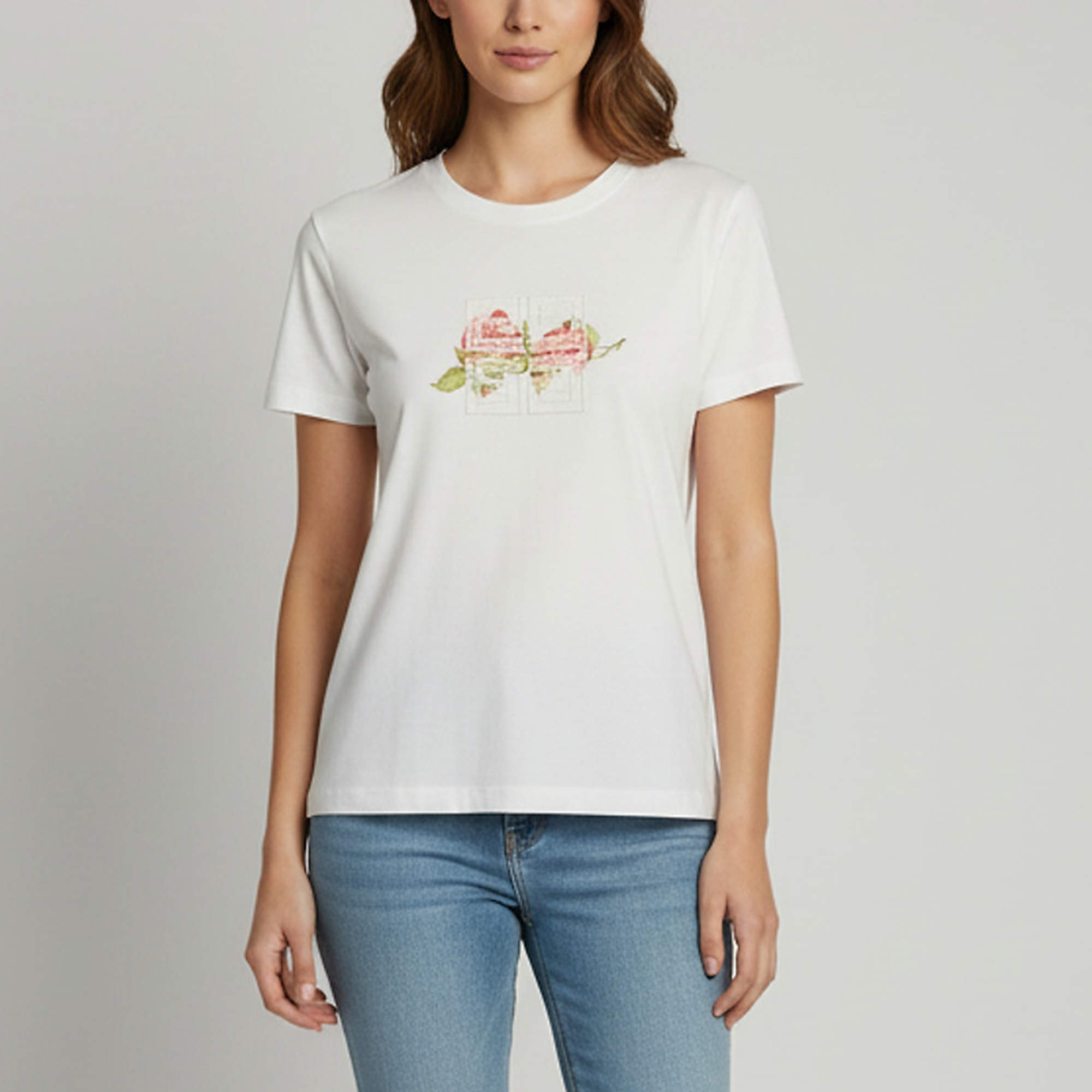 Pre Owned Givenchy White Jersey Printed Short Sleeve T-Shirt S