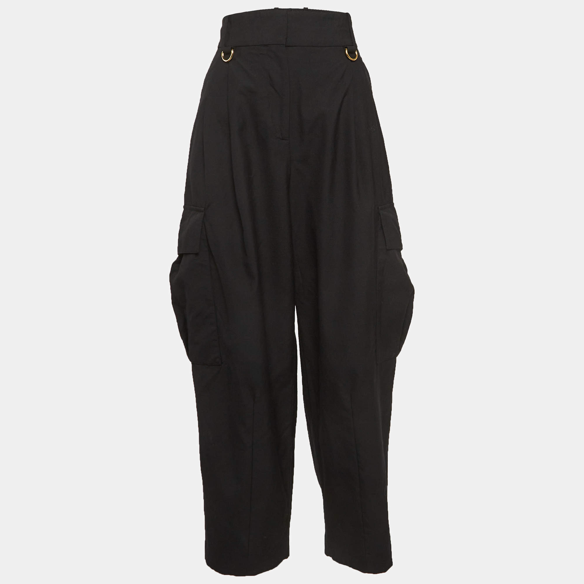 Givenchy Black Wool Tapered Cargo Pants M