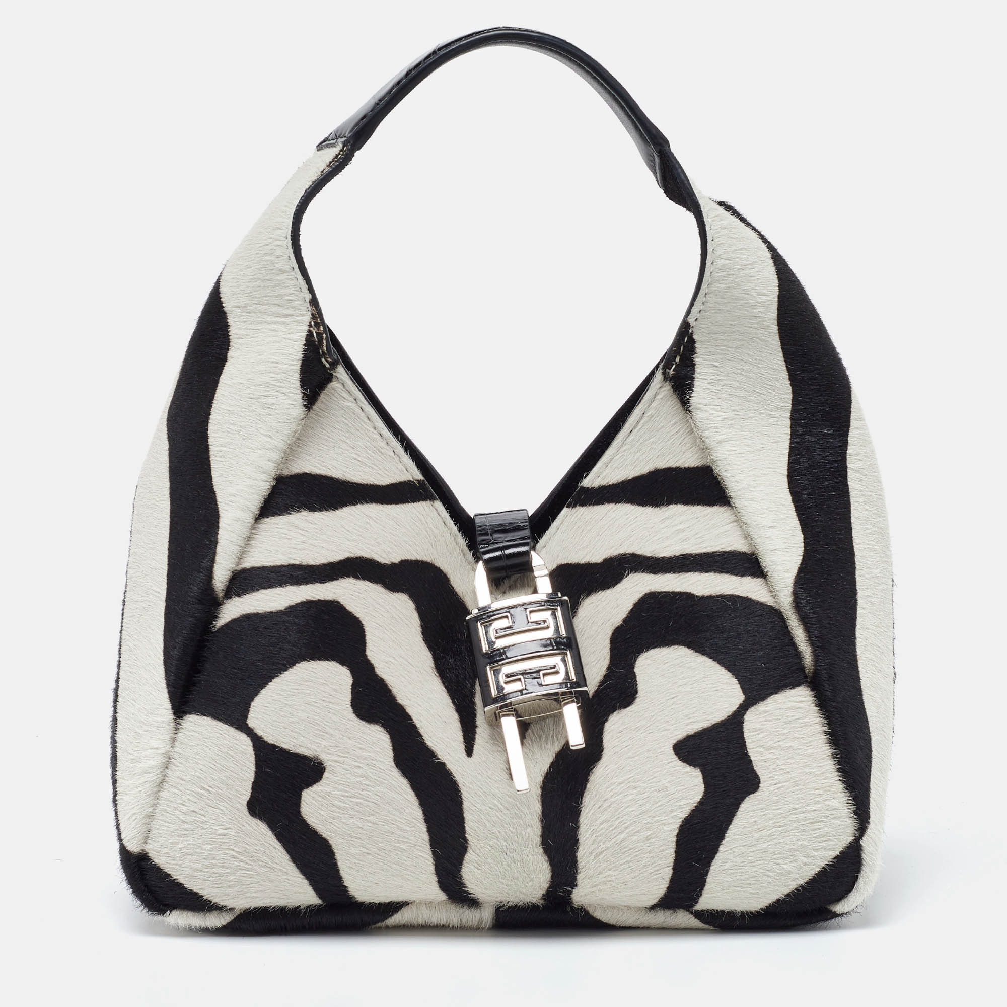 Givenchy White/Black Zebra Calfhair and Leather Bag