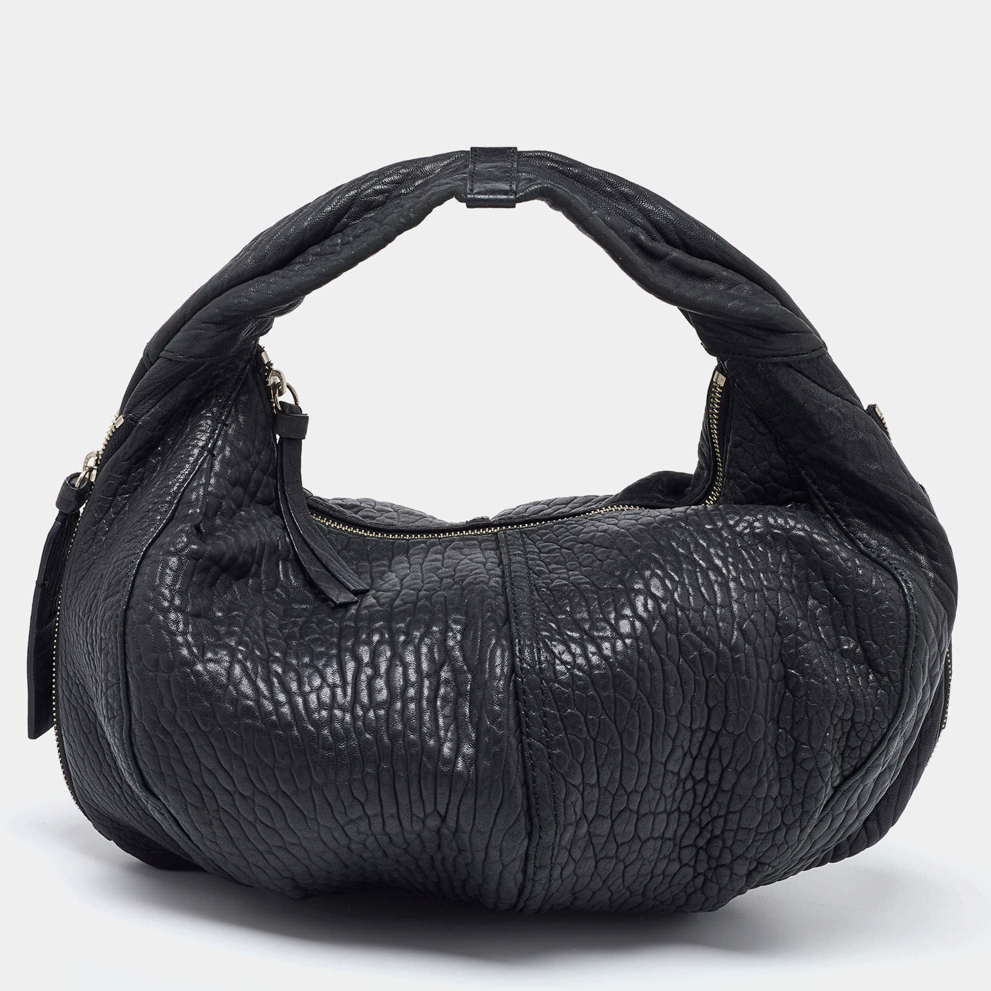 Givenchy Black Soft Leather Side Zip Hobo