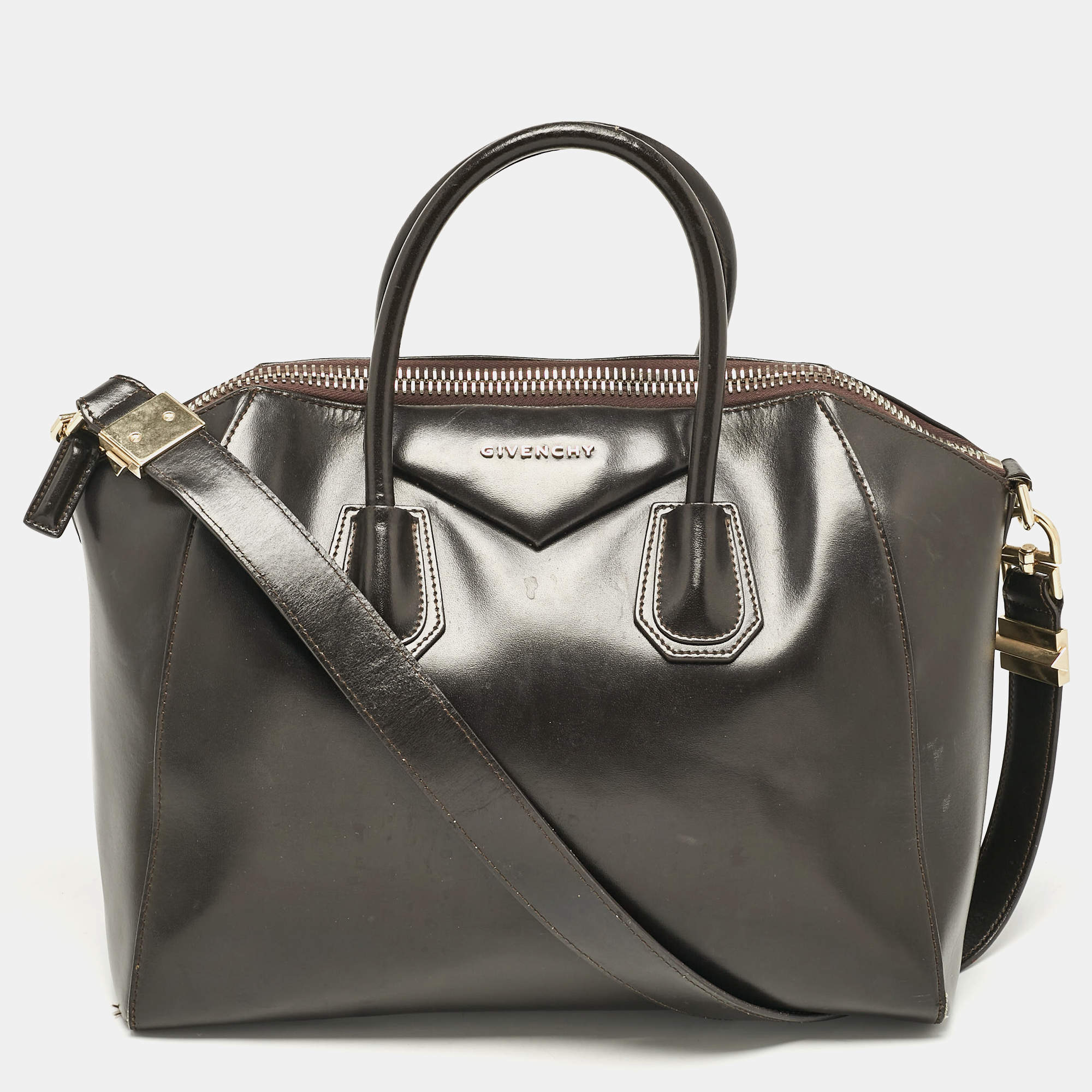 Givenchy Brown Leather Medium Antigona Satchel