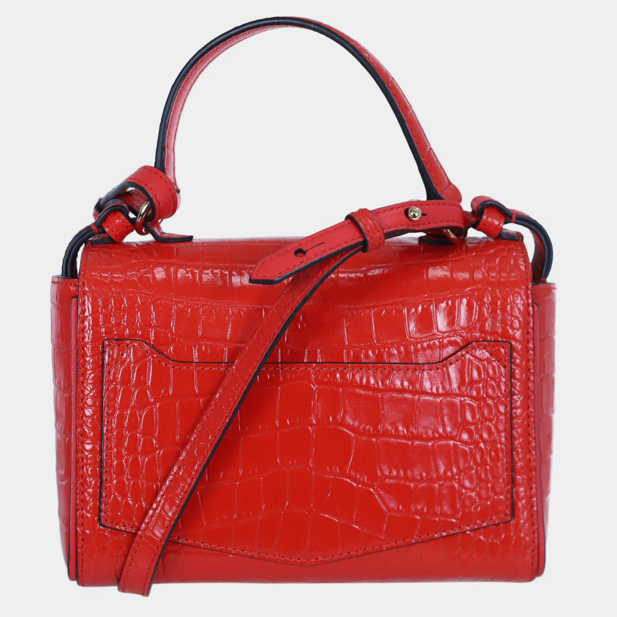 Pre Owned Givenchy Croco Embossed Mini Eden Bag