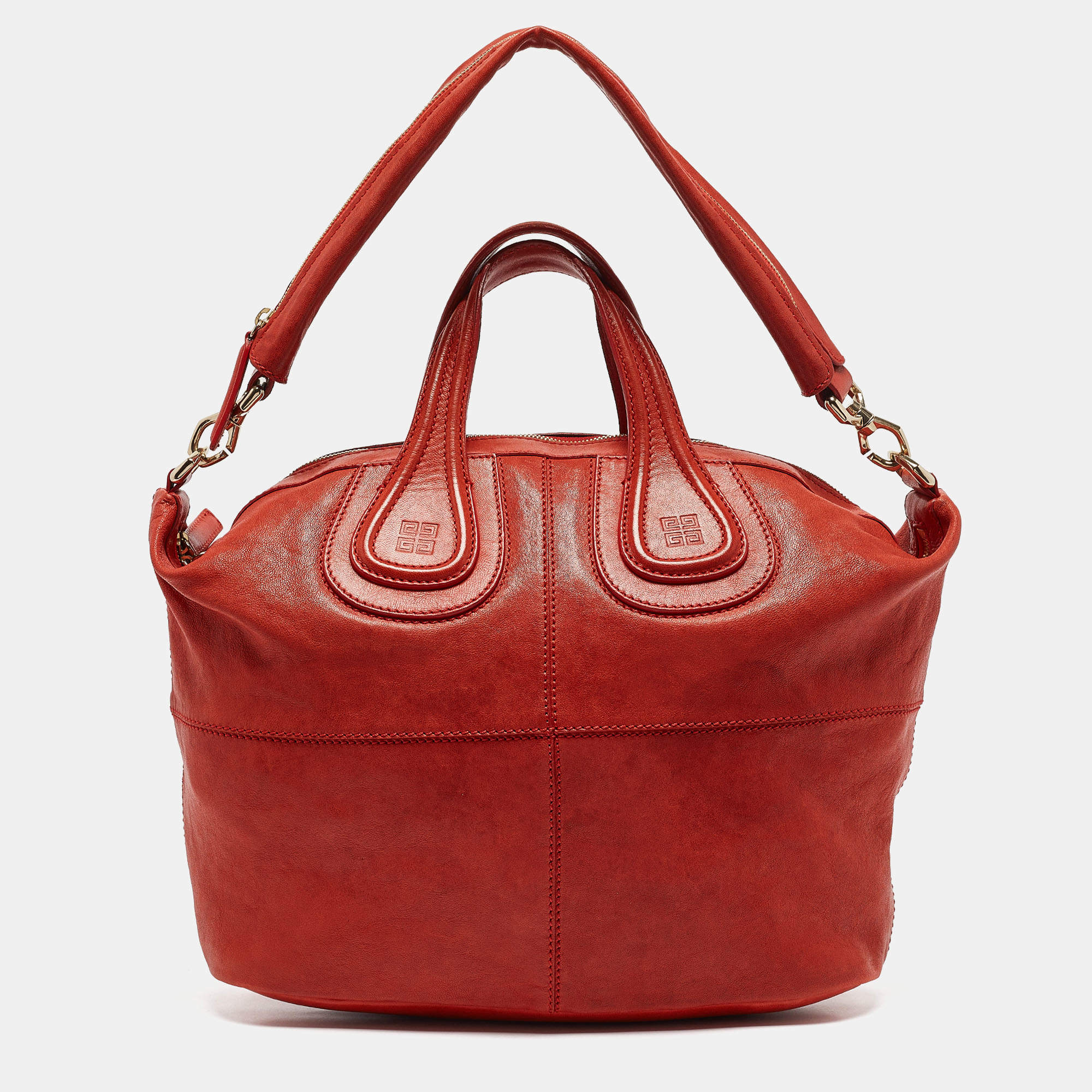 Givenchy Red Leather Medium Nightingale Bag