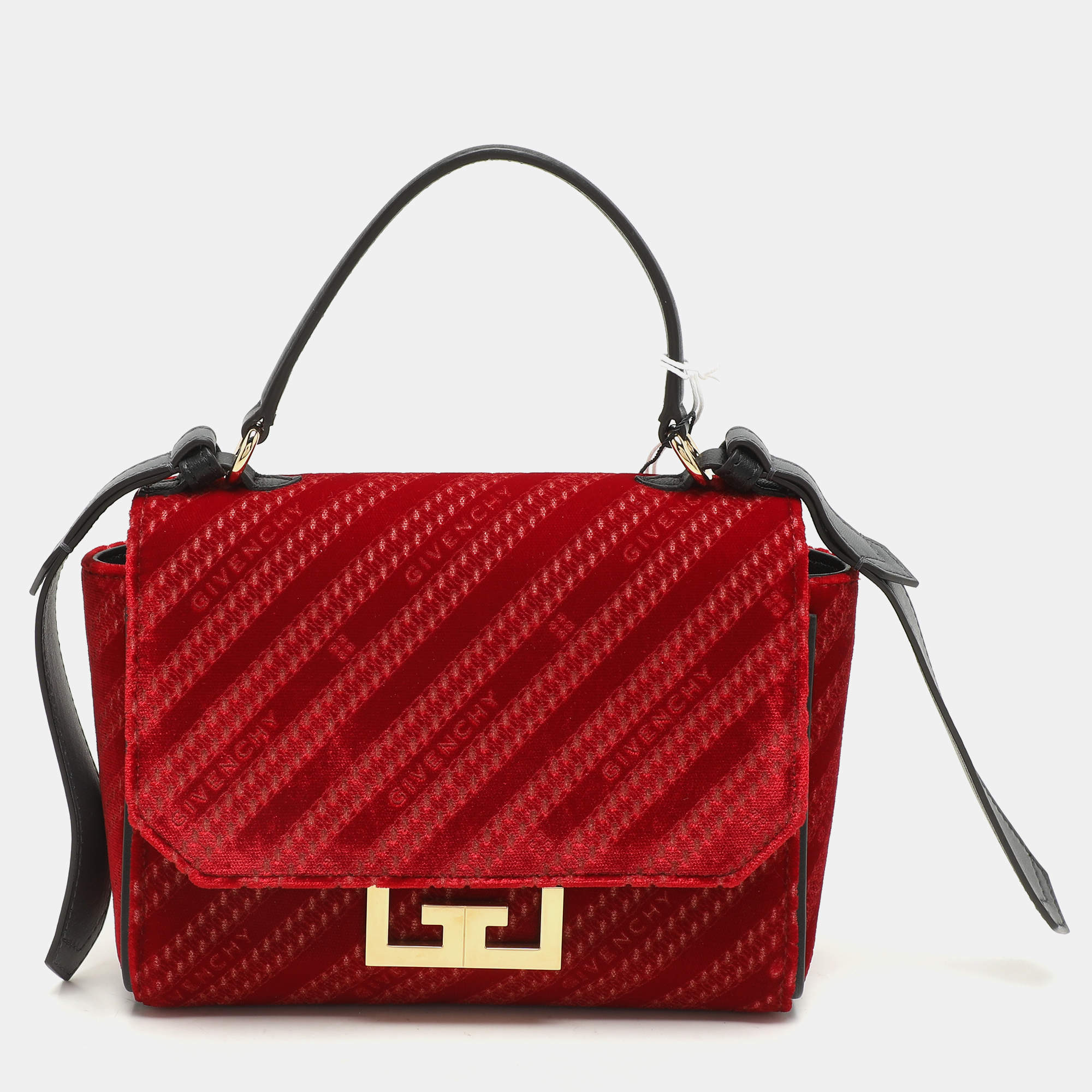 Givenchy Red Velvet Mini Eden Shoulder Bag