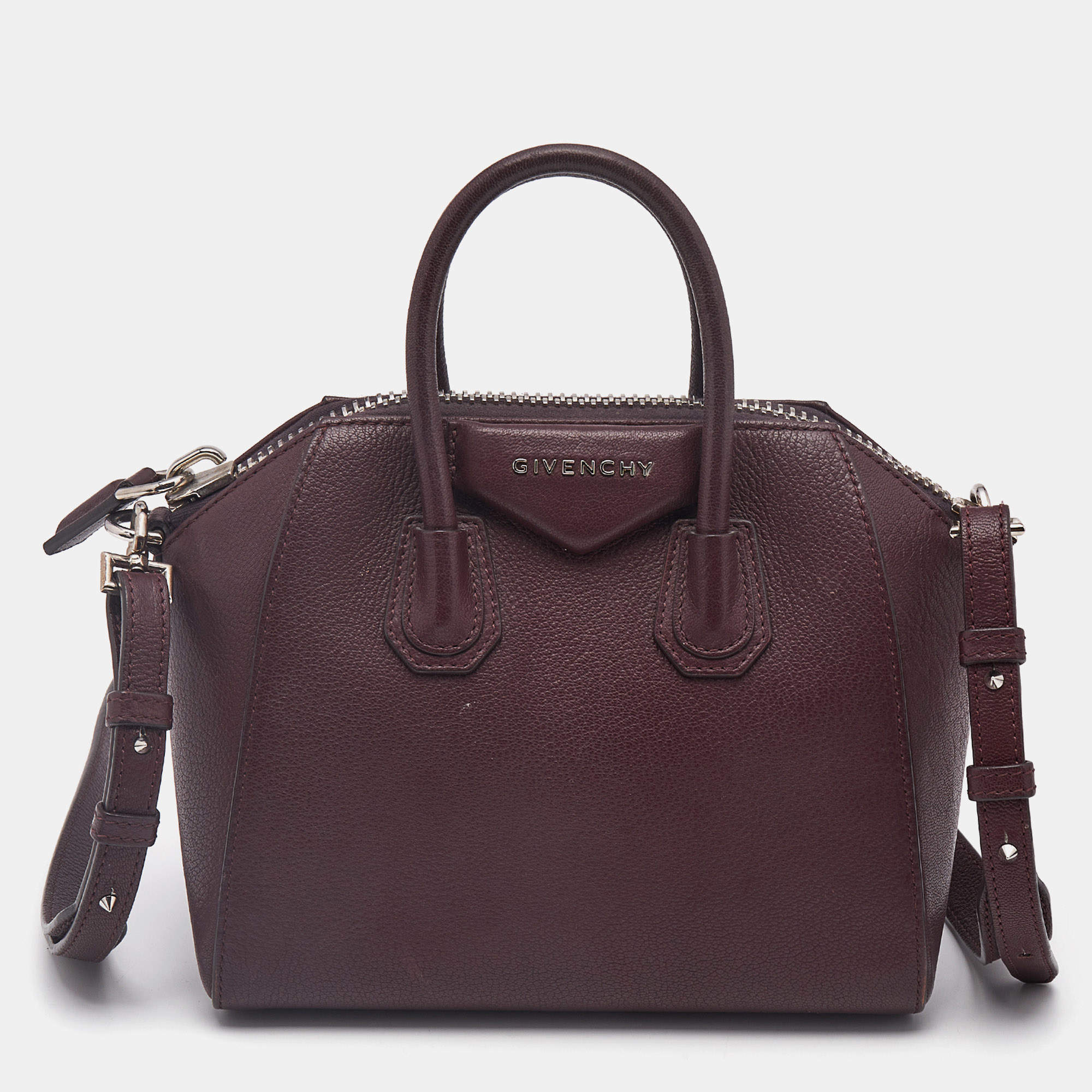 Givenchy Purple Leather Mini Antigona Satchel