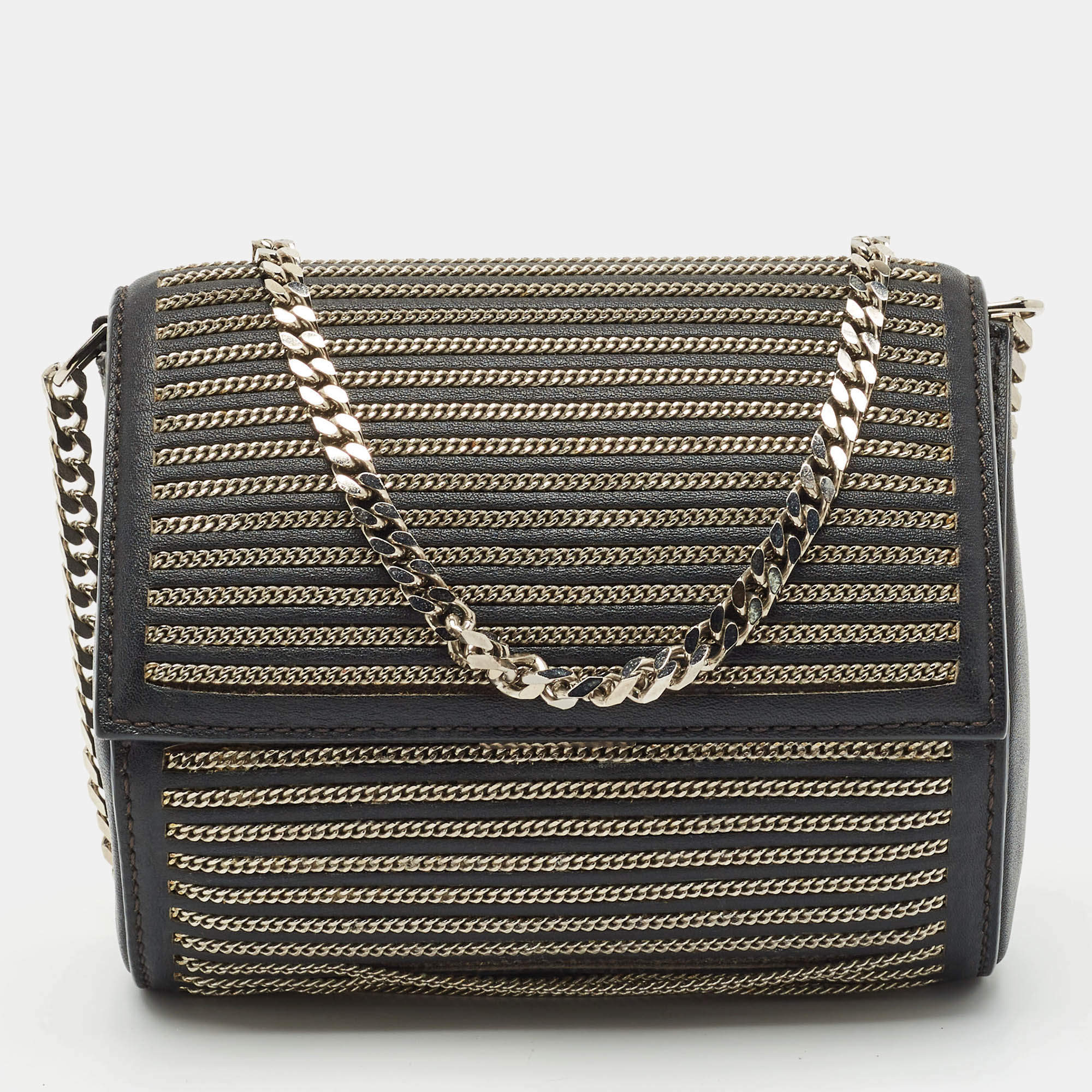 Givenchy Black Leather Micro Chain Pandora Box Bag