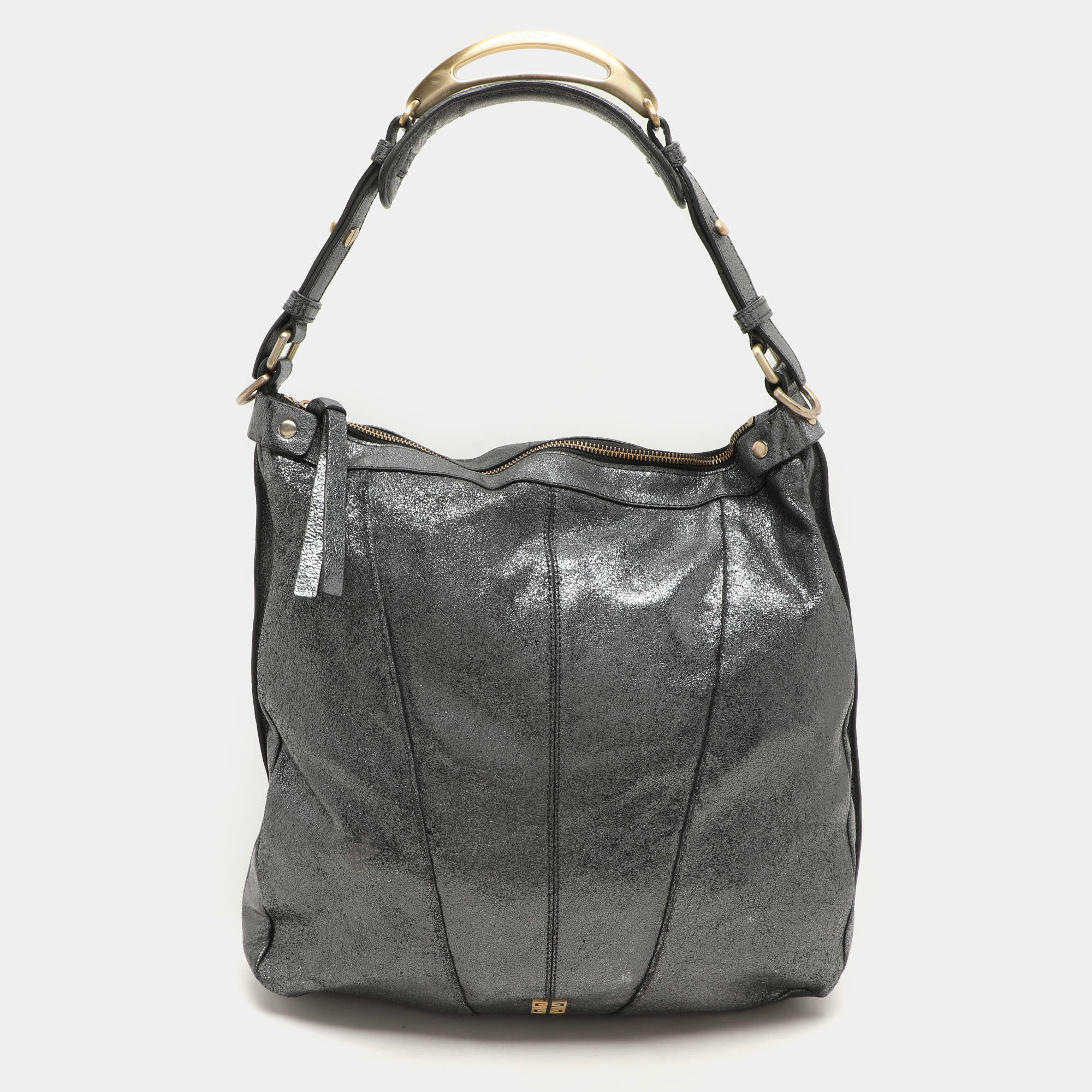 Givenchy Metalic Grey Leather Hobo