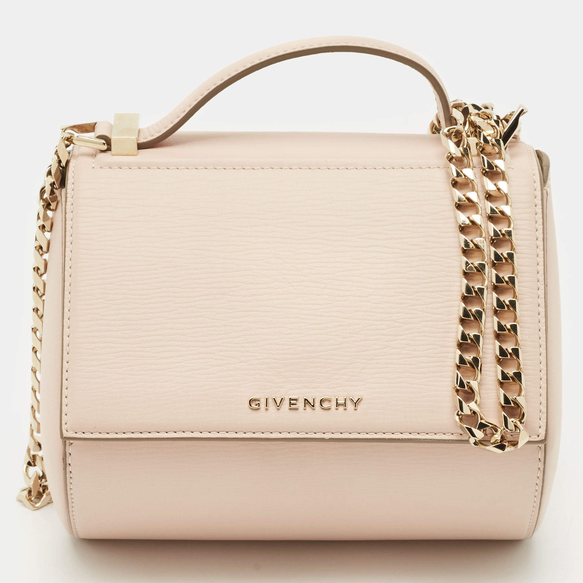 Givenchy Light Pink Leather Pandora Box Bag