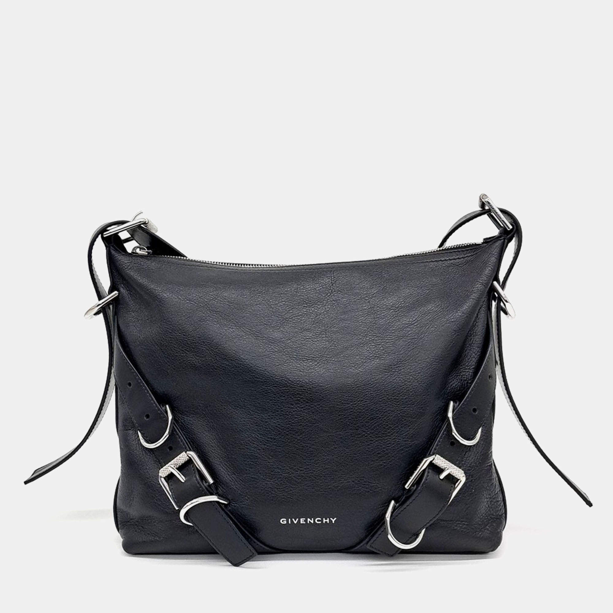 Pre Owned Givenchy Black Leather Boisou shoulder bag