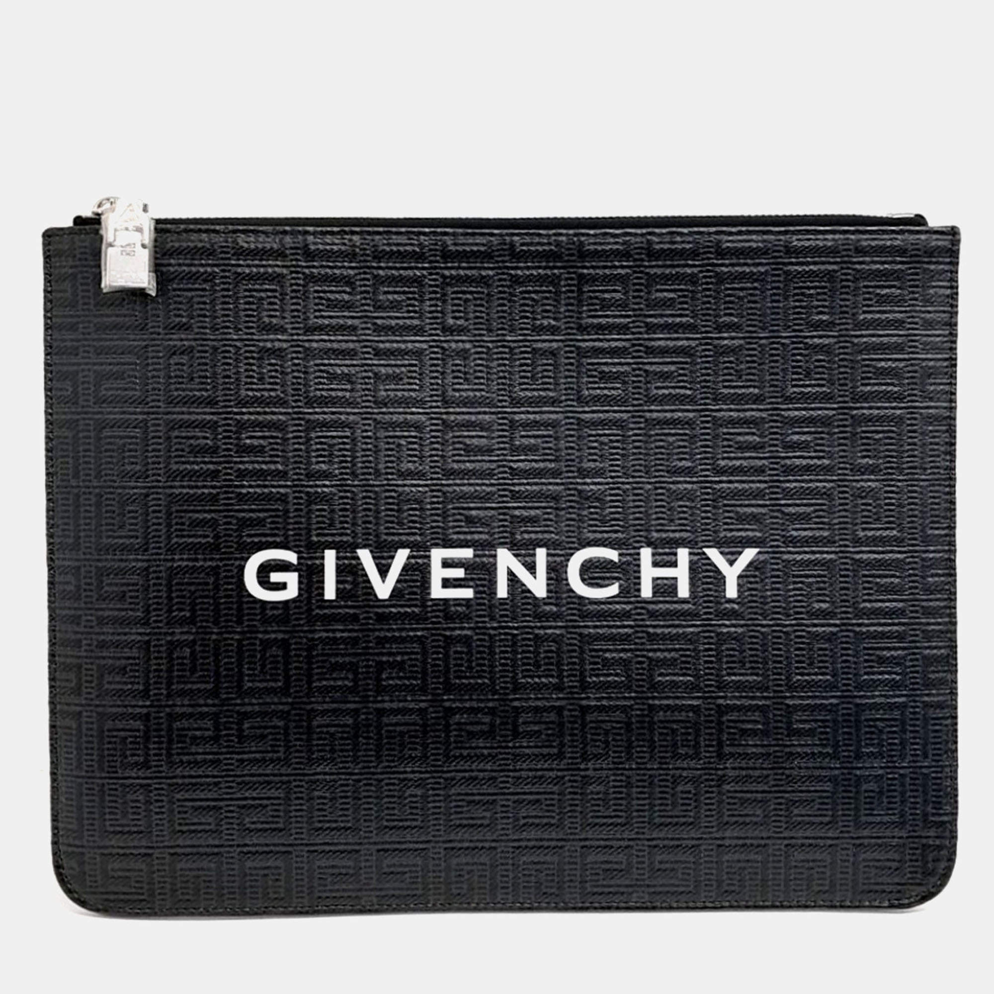 Pre Owned Givenchy Black Leather clutch
