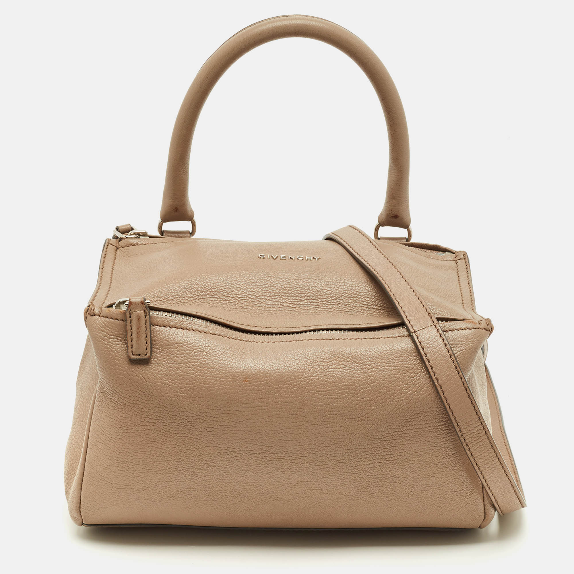 مملوكة مسبقًا حقيبة كروس جيفنشي بانادورا صندوق جلد بيج متوسط