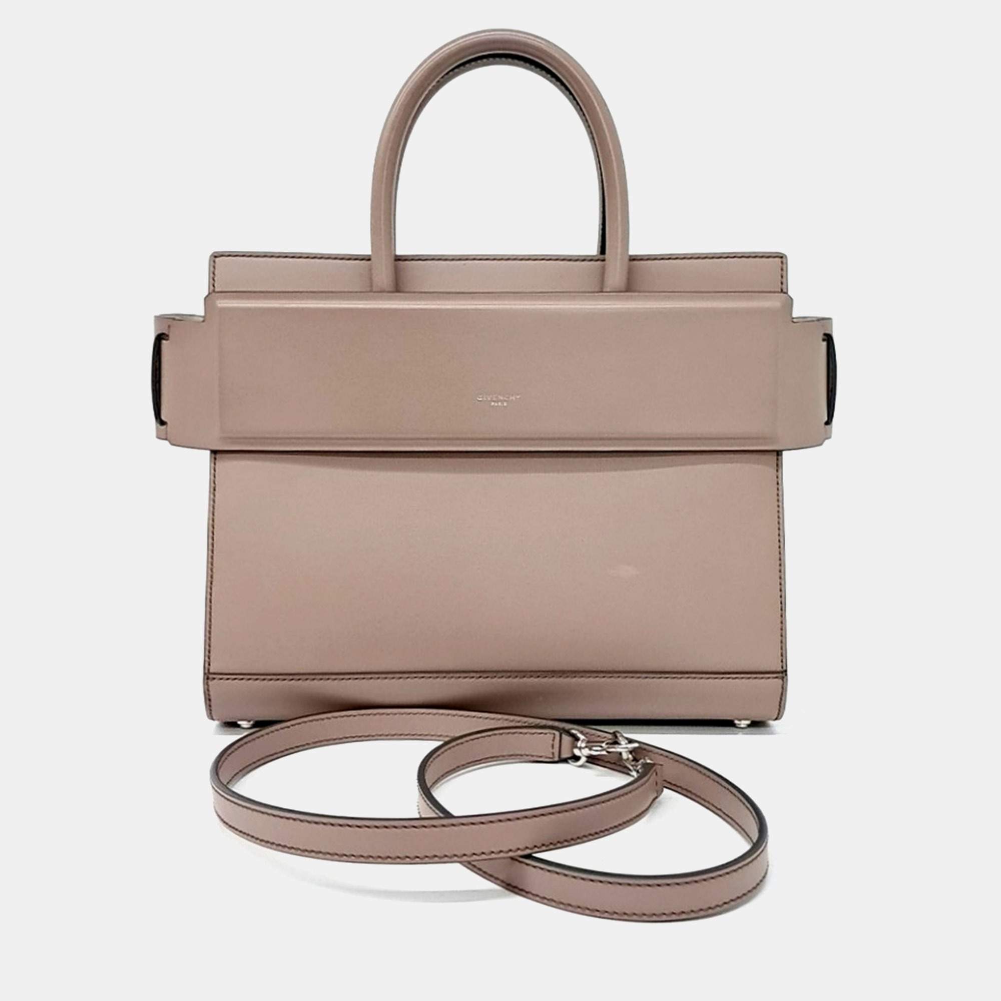 Pre Owned Givenchy Brown Leather Horizon Small