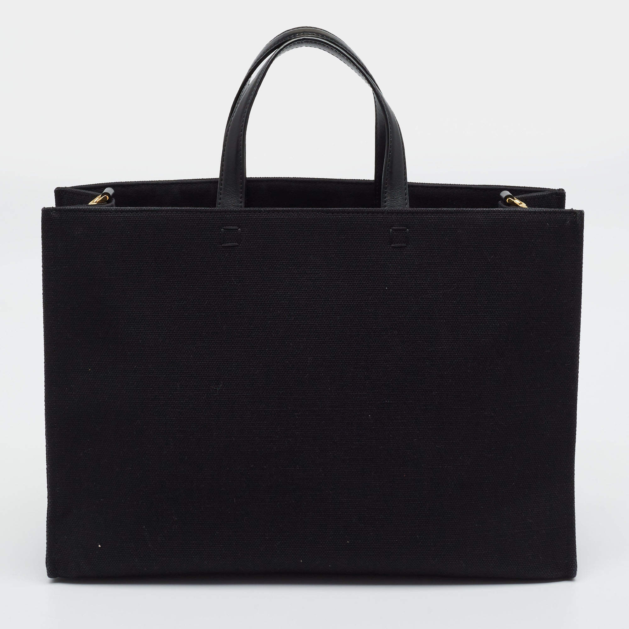 Givenchy Black Coated Canvas and Leather Favelas 74 Tote Givenchy