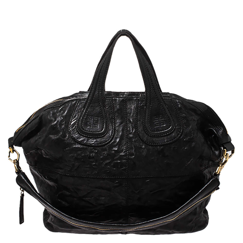 Pre Owned حقيبة جيفنشي نايتينغل متوسطة جلد سوداء