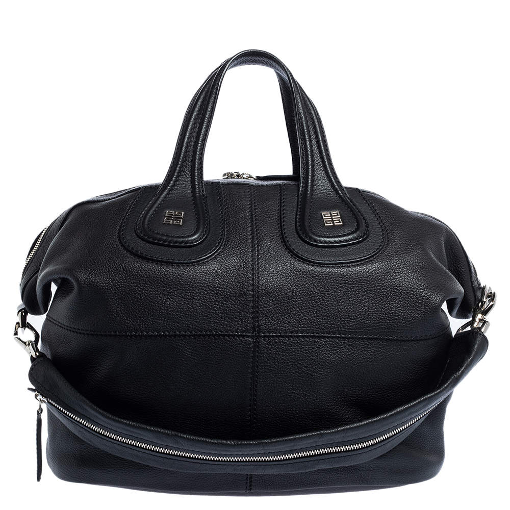 مملوكة مسبقًا Givenchy Black Leather Medium Nightingale Satchel