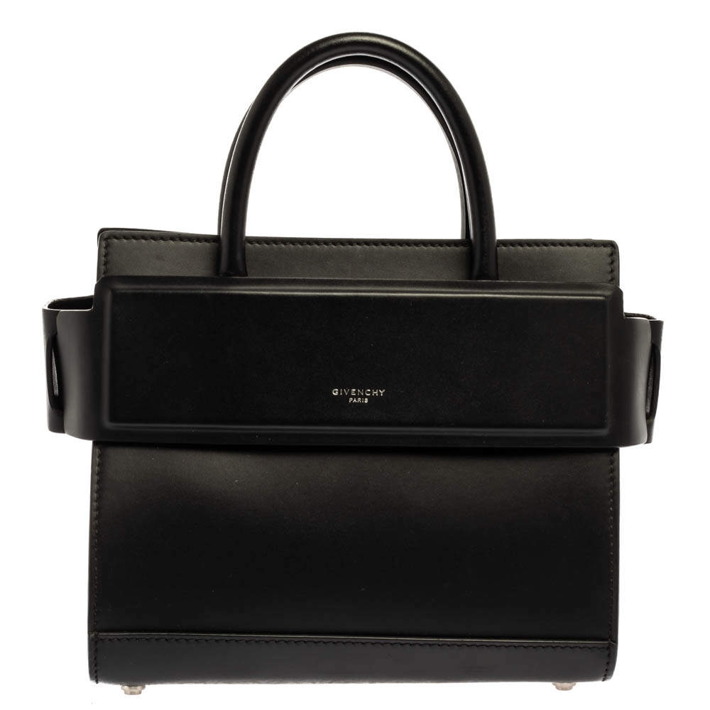 مملوكة مسبقًا Givenchy Black Leather Mini Horizon Bag 