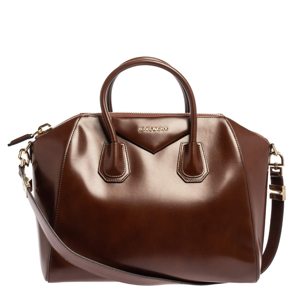 مملوكة مسبقًا Givenchy Brown Leather Medium Antigona Satchel