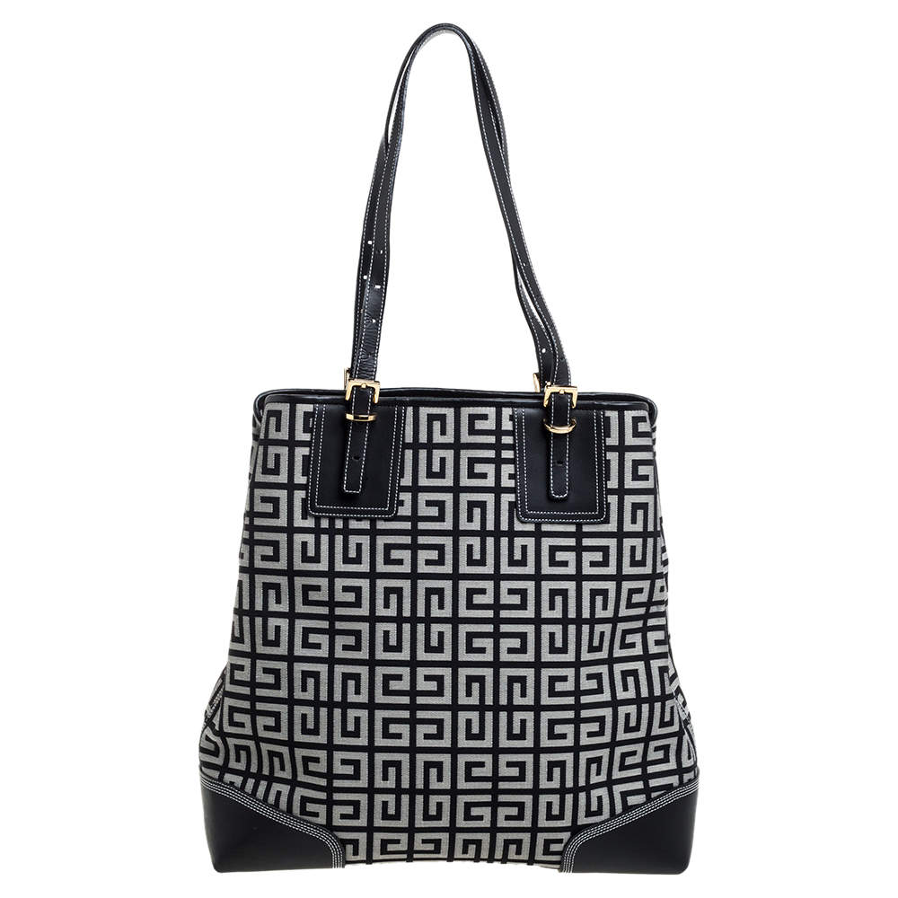 مملوكة مسبقًا Givenchy Grey Monogram Canvas and Leather  Tote 