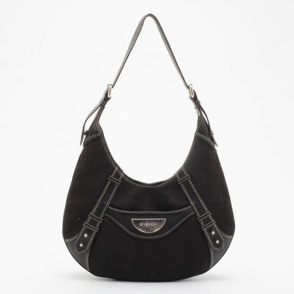 Pre Owned Givenchy Black Monogram Hobo