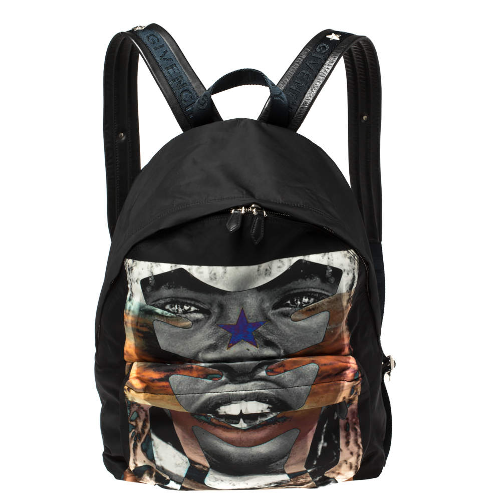 Givenchy Black Sunset Print Nylon Backpack