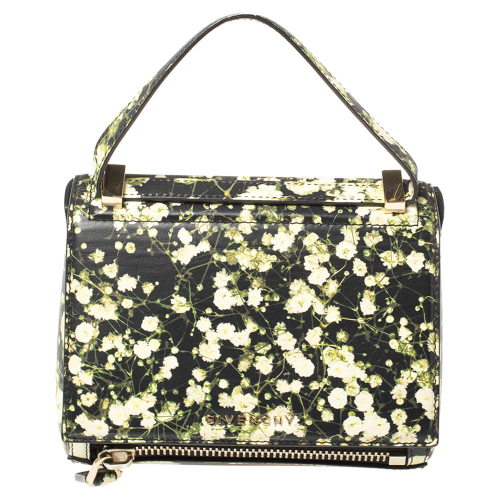 Pre Owned Givenchy Multicolor Printed Leather Mini Pandora Box Bag