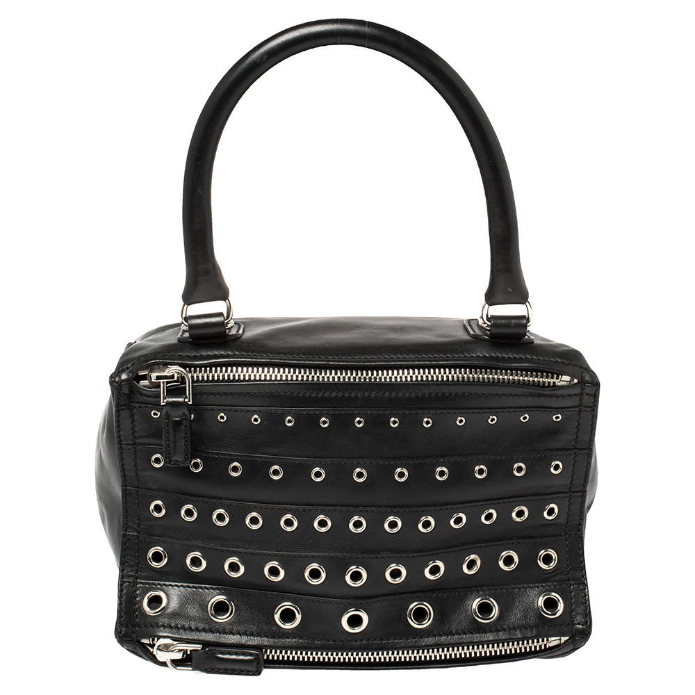 Givenchy Black Leather Pandora Grommet Shoulder Bag Givenchy