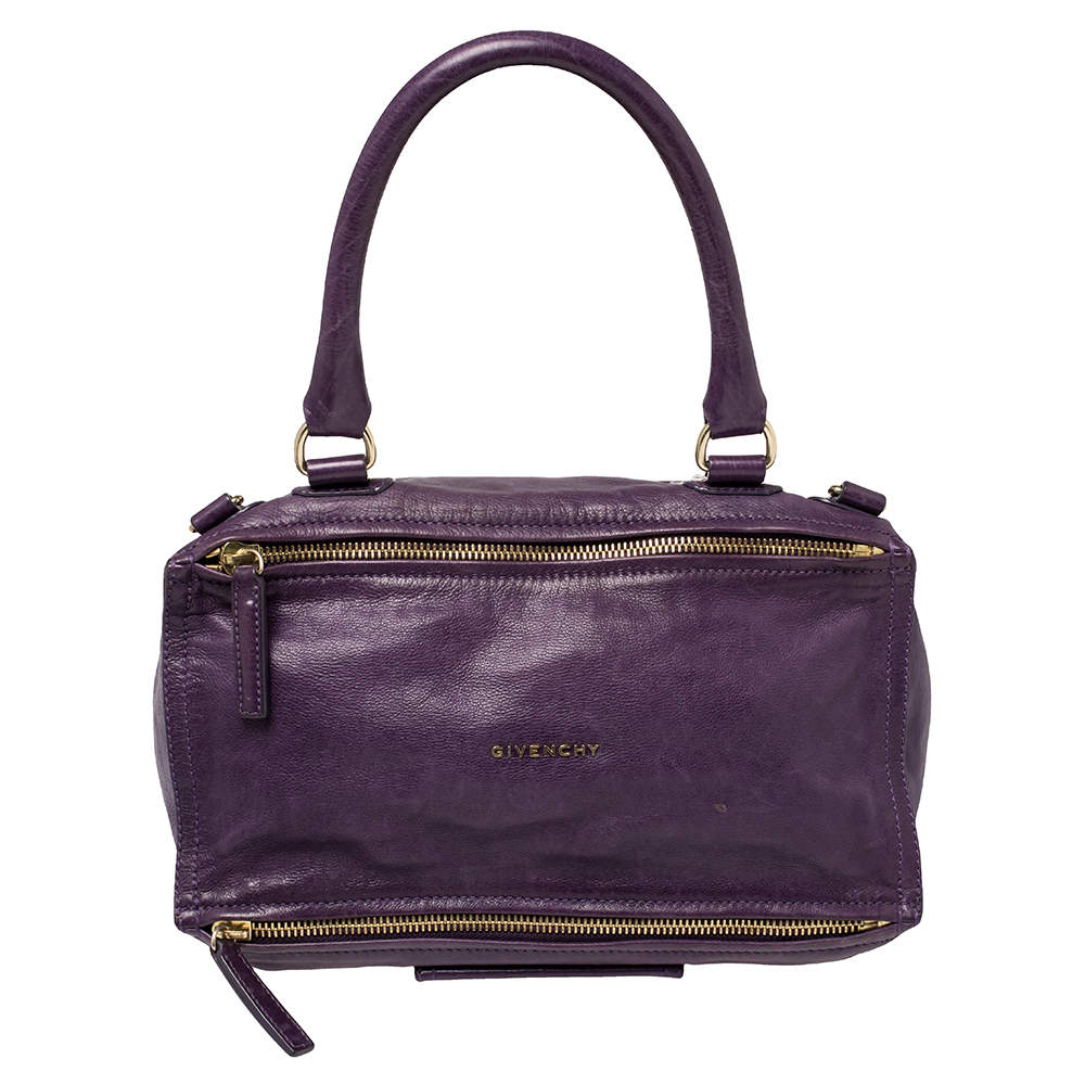 Givenchy Purple Leather Large Pandora Shoulder Bag Givenchy