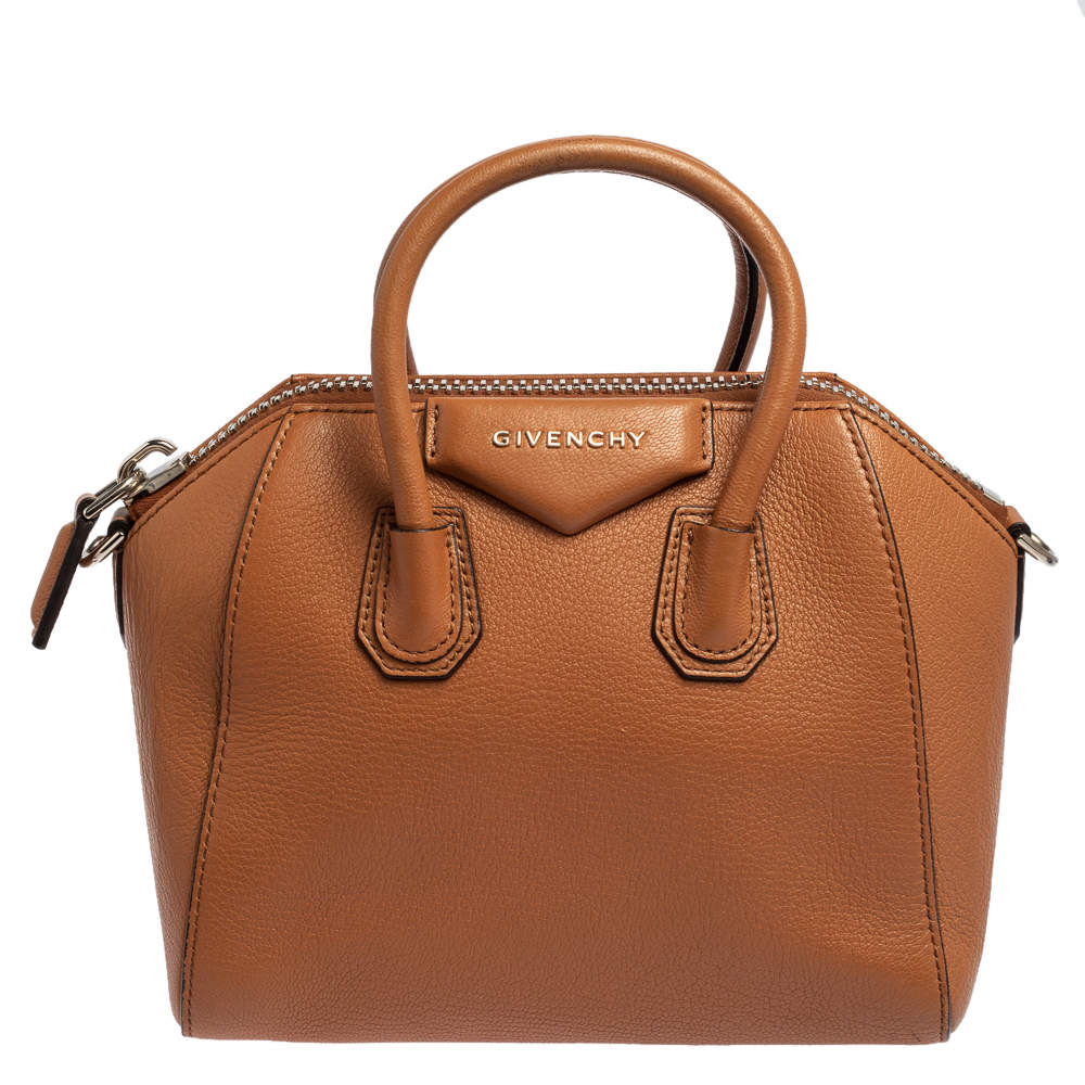 Givenchy Brown Leather Mini Antigona Satchel