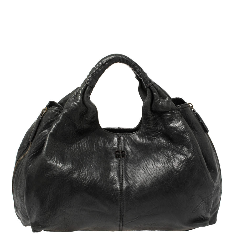 Pre Owned Givenchy Black Leather Elschia Billy Hobo
