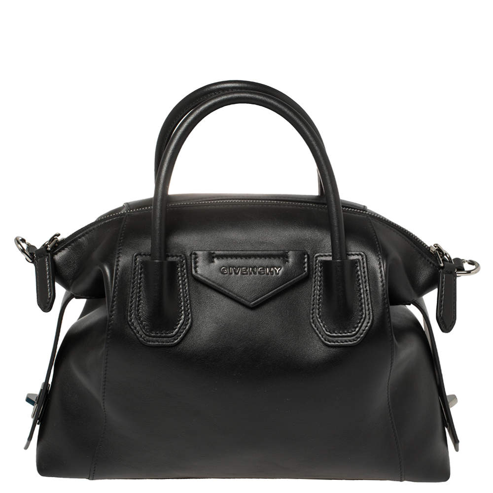 Pre Owned Givenchy Black Leather Small Antigona Satchel
