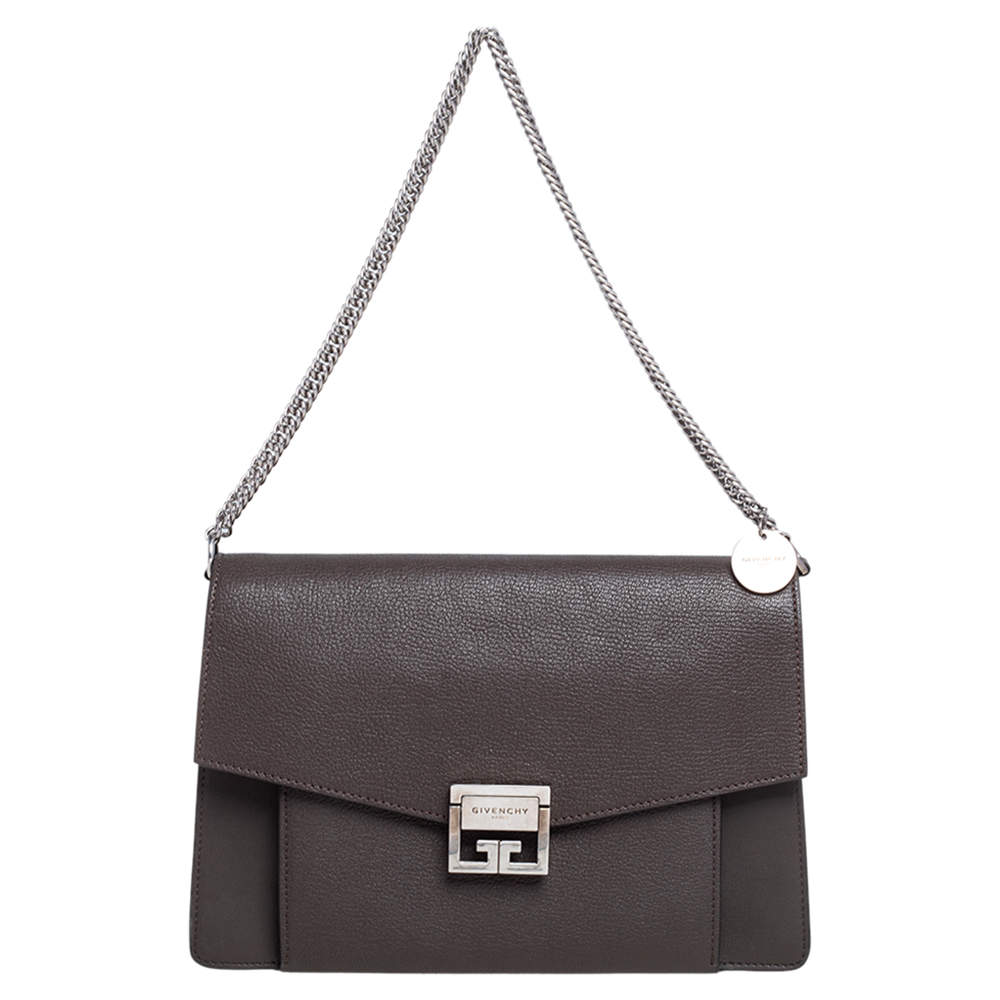 مملوكة مسبقًا Givenchy Brown Leather Medium GV3 Shoulder Bag