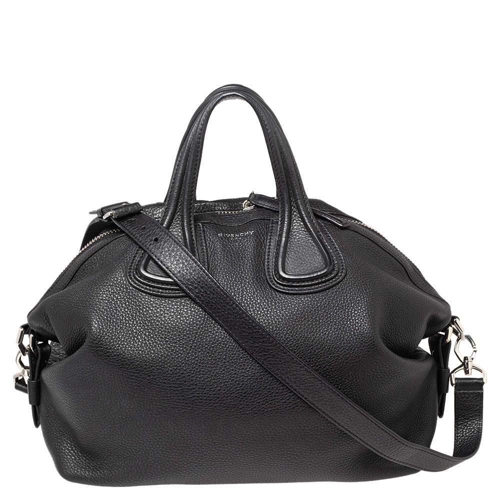 Pre Owned Givenchy Black Leather Medium Nightingale Satchel