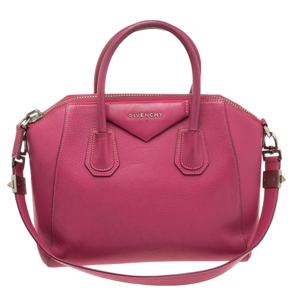 Pre Owned Givenchy Pink  Leather Small Antigona Satchel