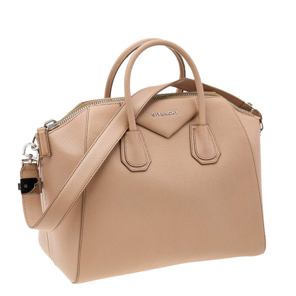 Givenchy Antigona Beige Authentic Leather Satchel Bag