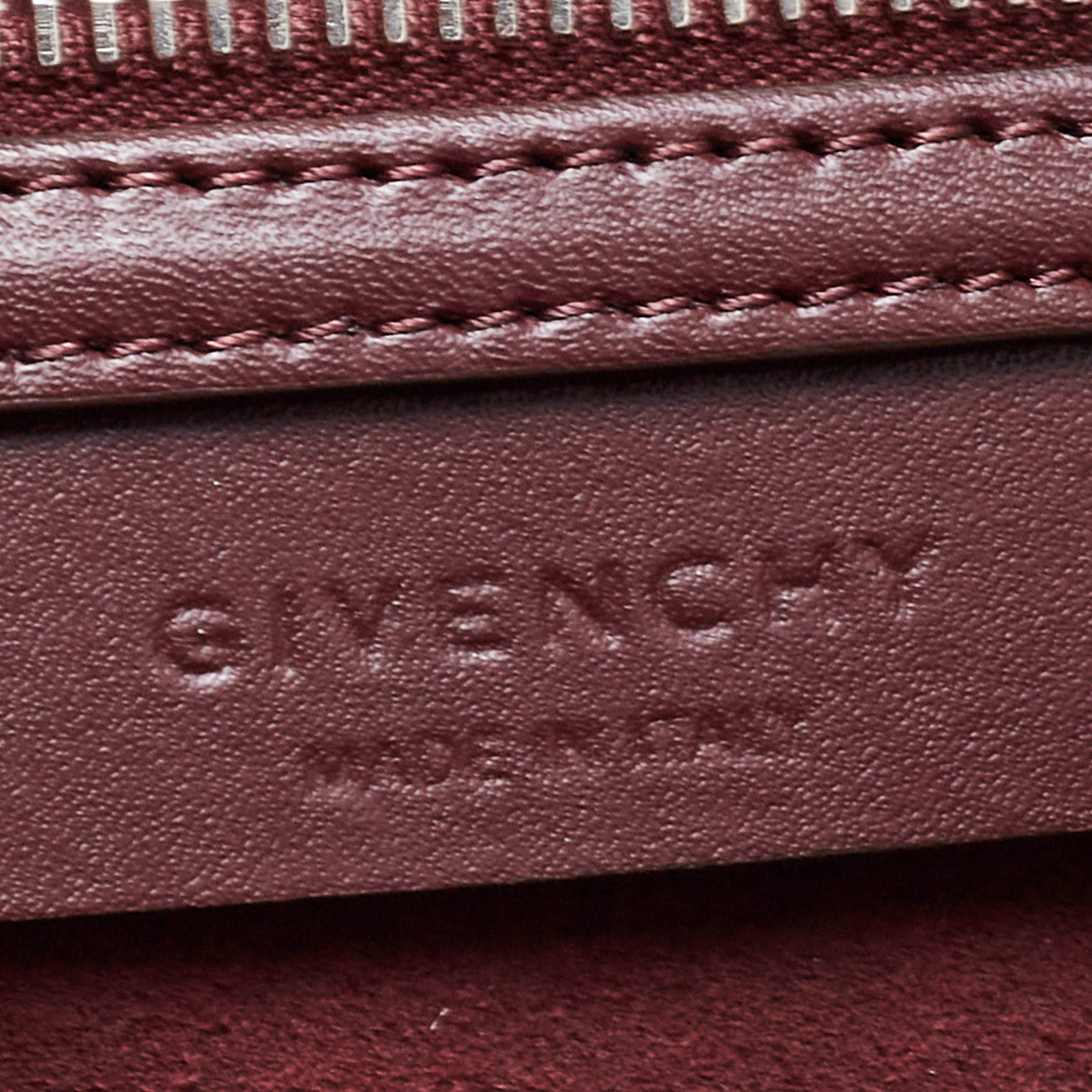 Givenchy Burgundy Leather Antigona Whipstitch Handle Tote Givenchy