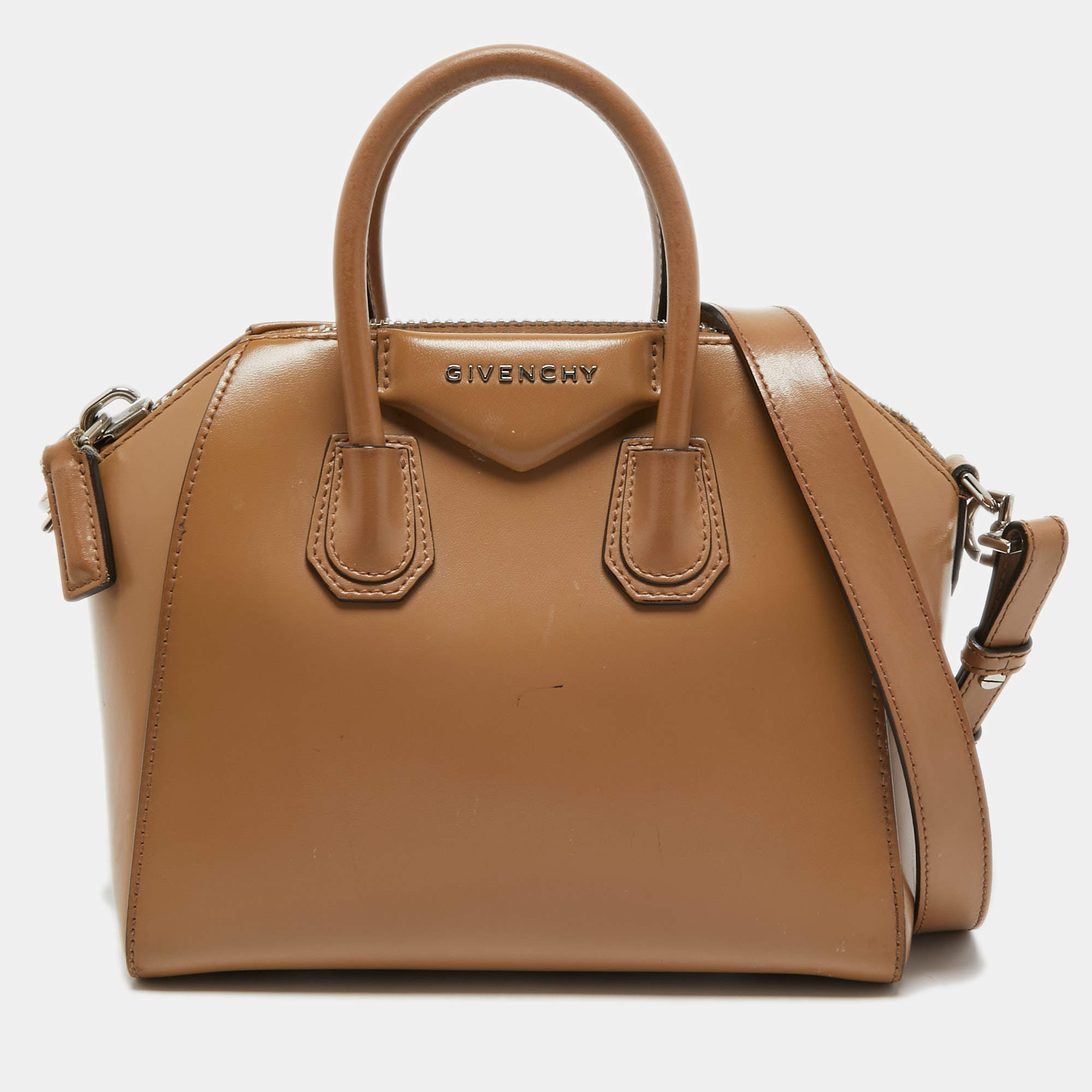 Pre Owned Givenchy Brown Leather Antigona Tote