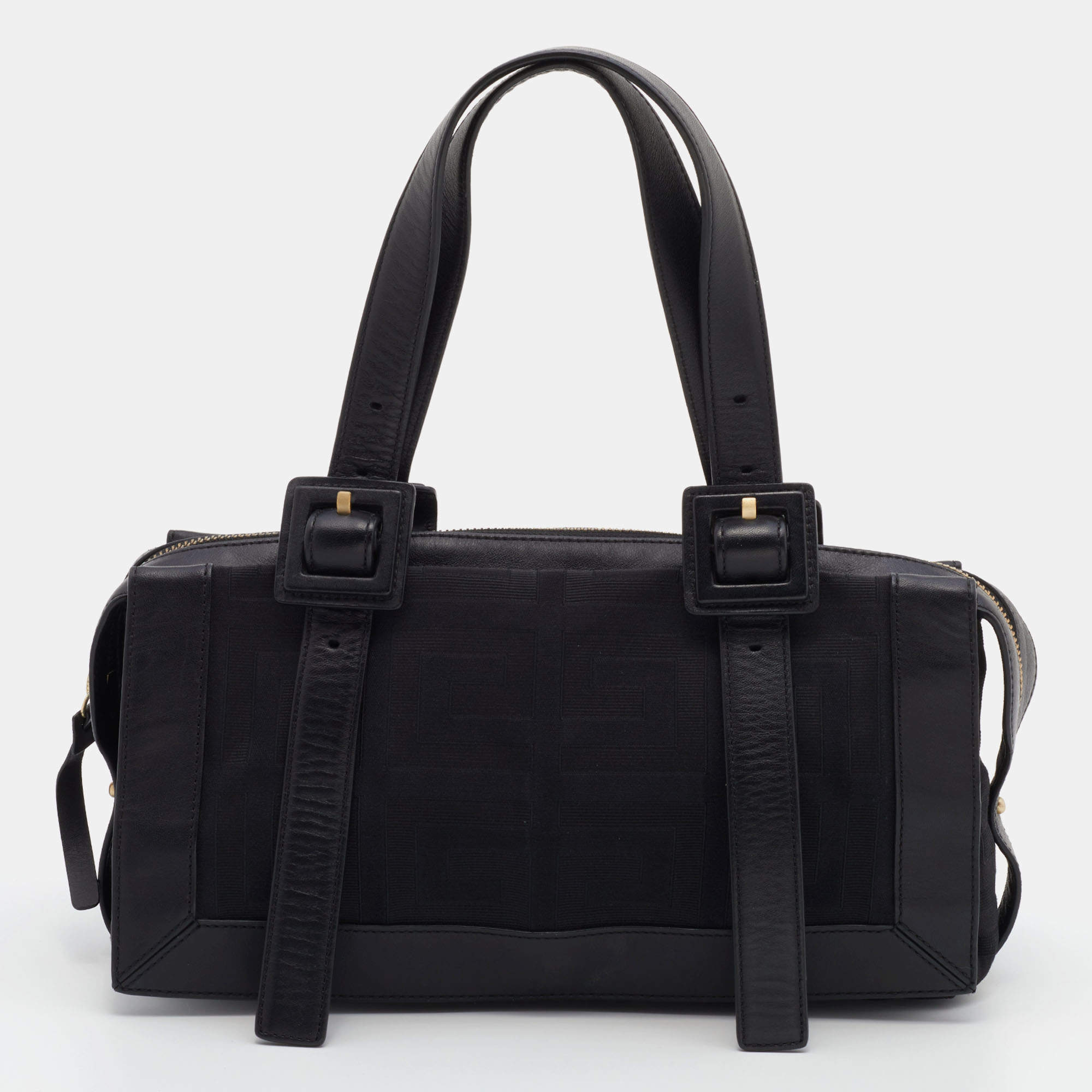 مملوكة مسبقًا Givenchy Black Monogram Canvas and Leather Satchel