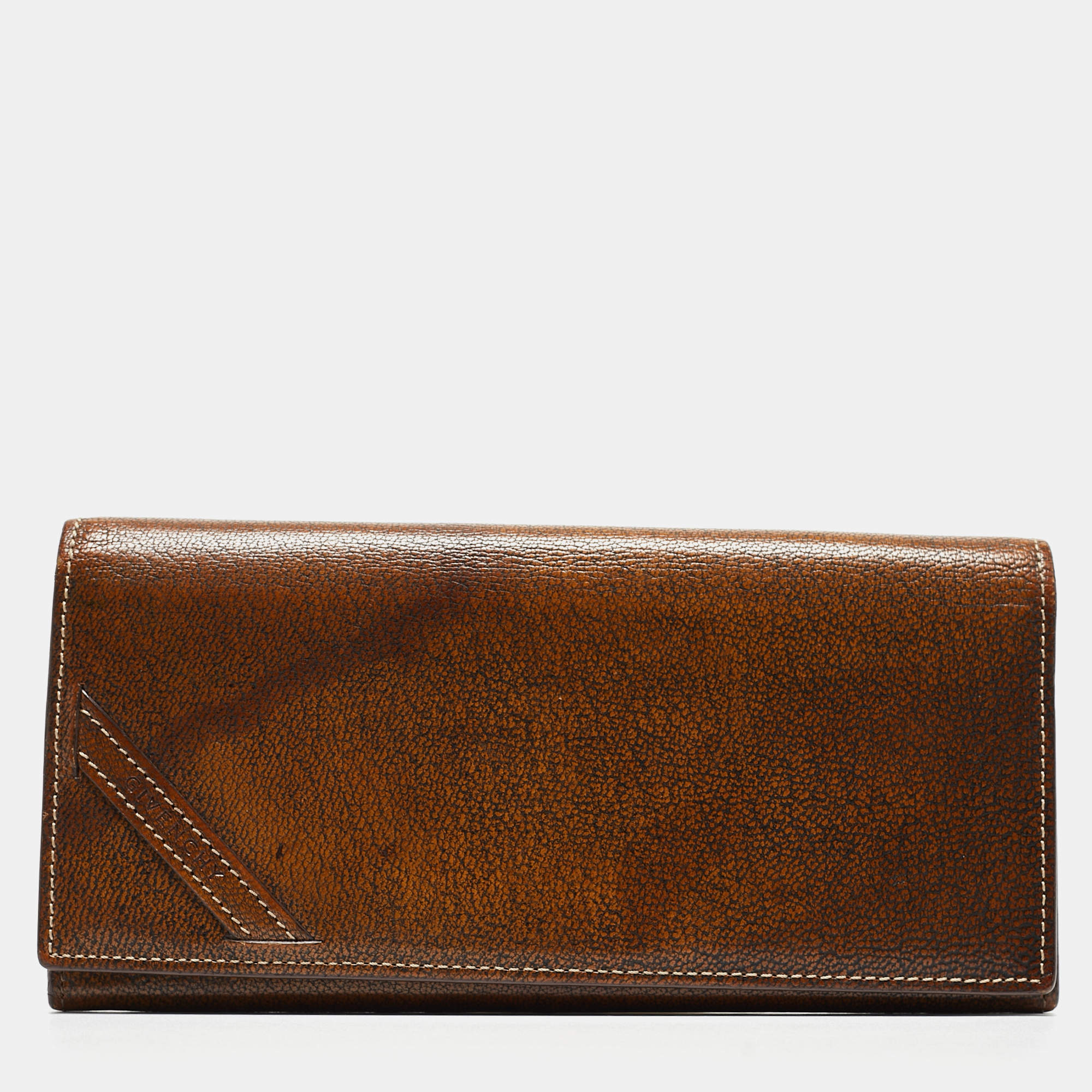 Givenchy Brown Leather Continental Wallet