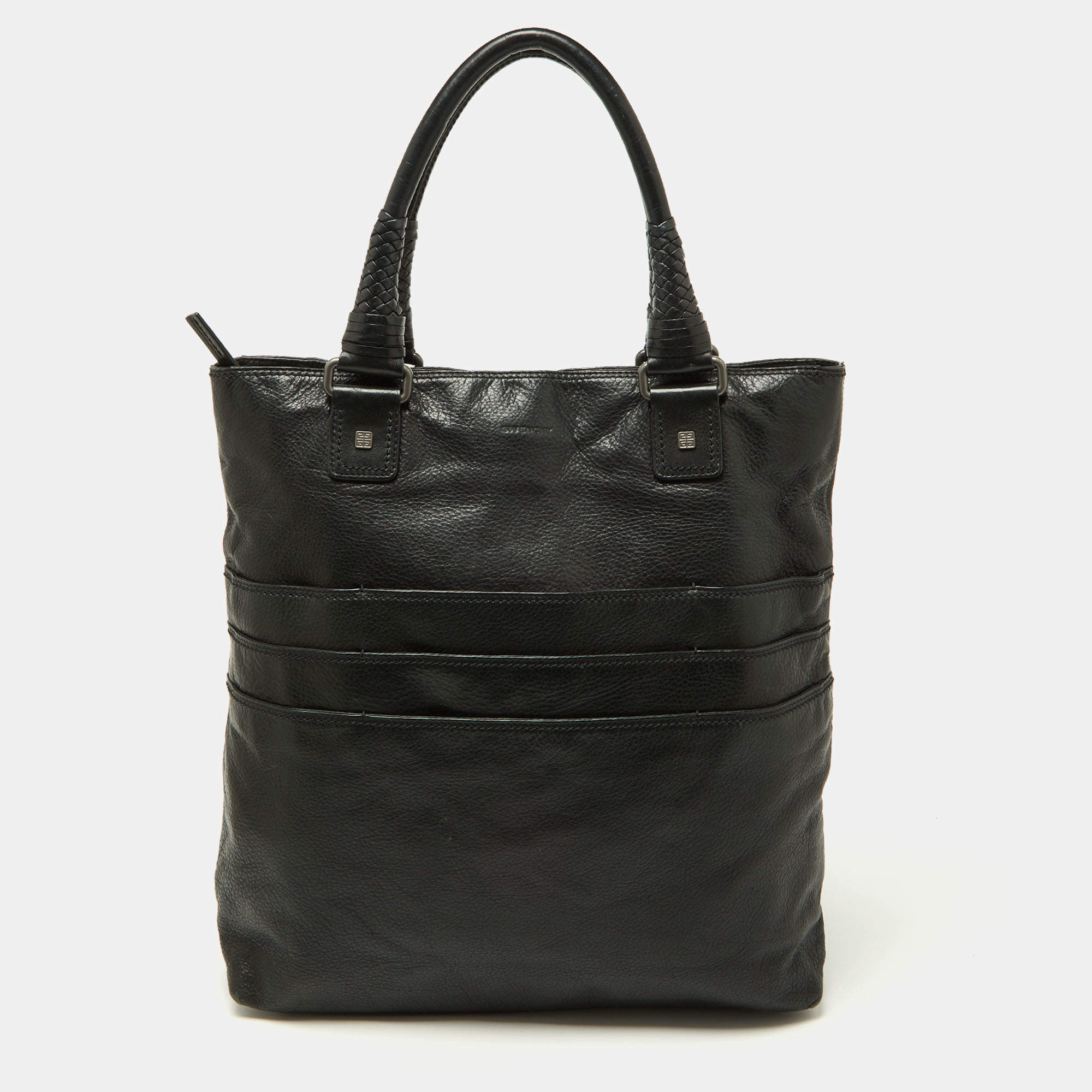 Pre Owned Givenchy Black Leather Shopper Tote