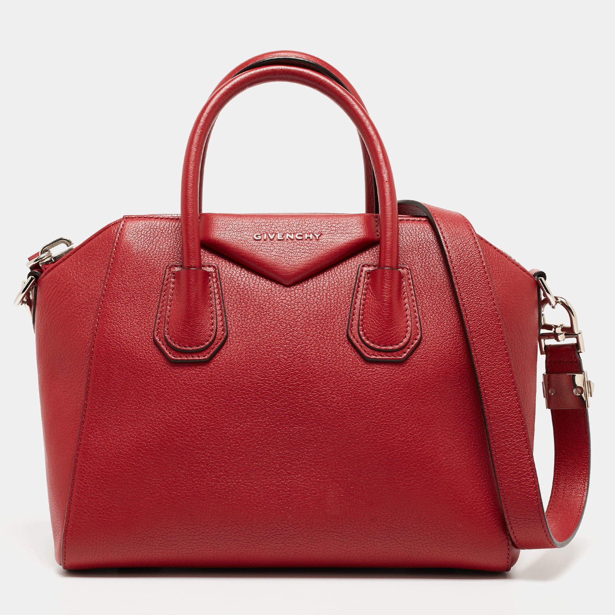 Pre Owned حقيبة جيفنشي أنتيغونا جلد بنفسجي صغيرة