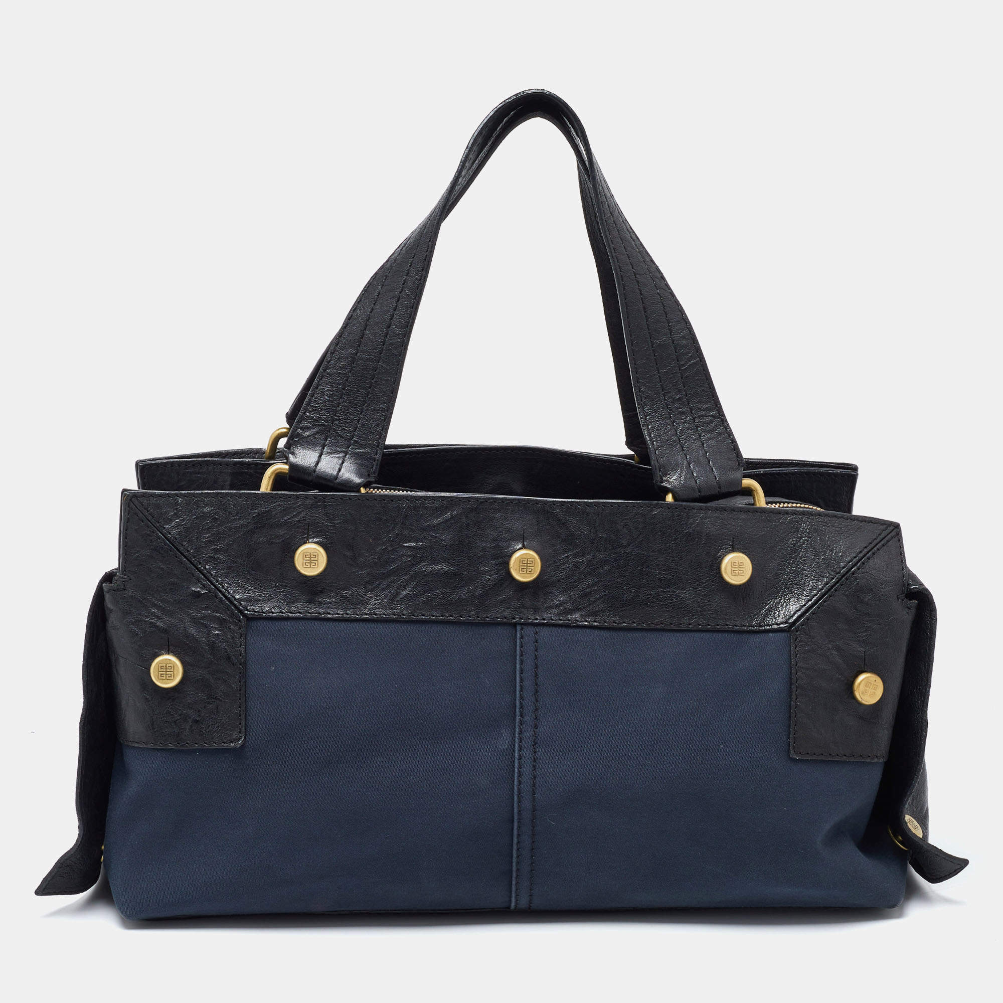 Givenchy Blue/Black Fabric and Leather Bag