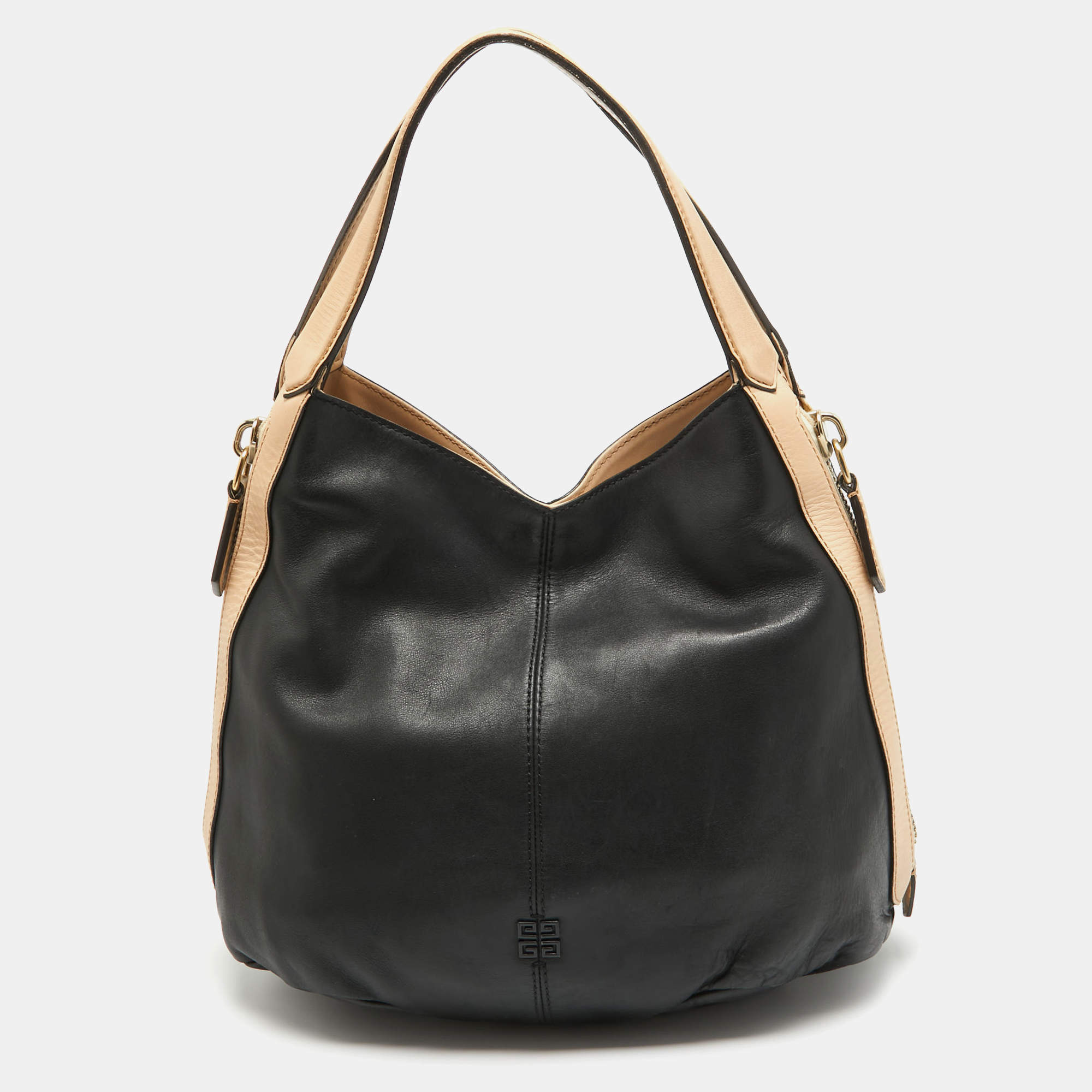 مملوكة مسبقًا Givenchy Black/Beige Leather Side Zip Shoulder Bag