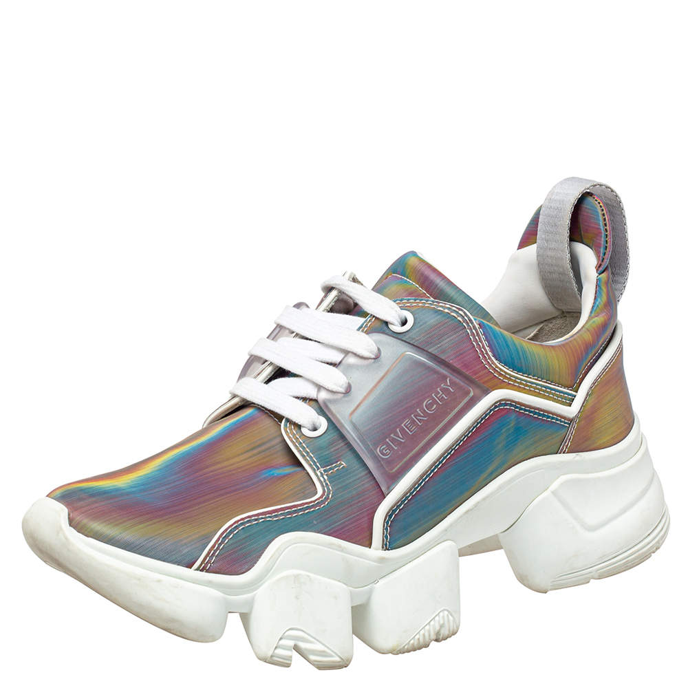 Pre Owned Givenchy Multicolor Polyurethane Jaw Low Top Sneakers Size 38