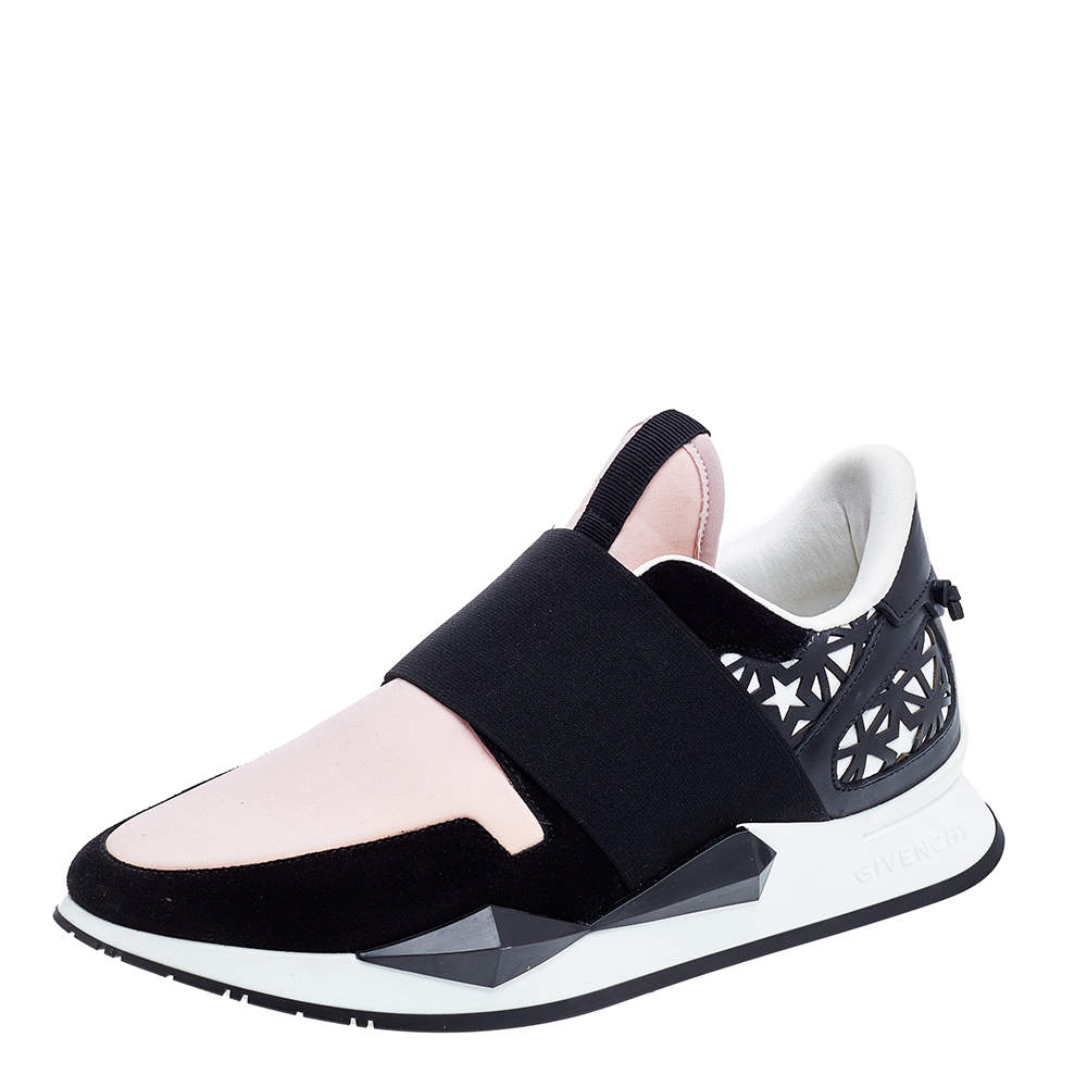 مملوكة مسبقًا حذاء رياضي جيفنشي سليب أون مطاط رانر جلد ونيوبرين متعدد الألوان مقاس 37